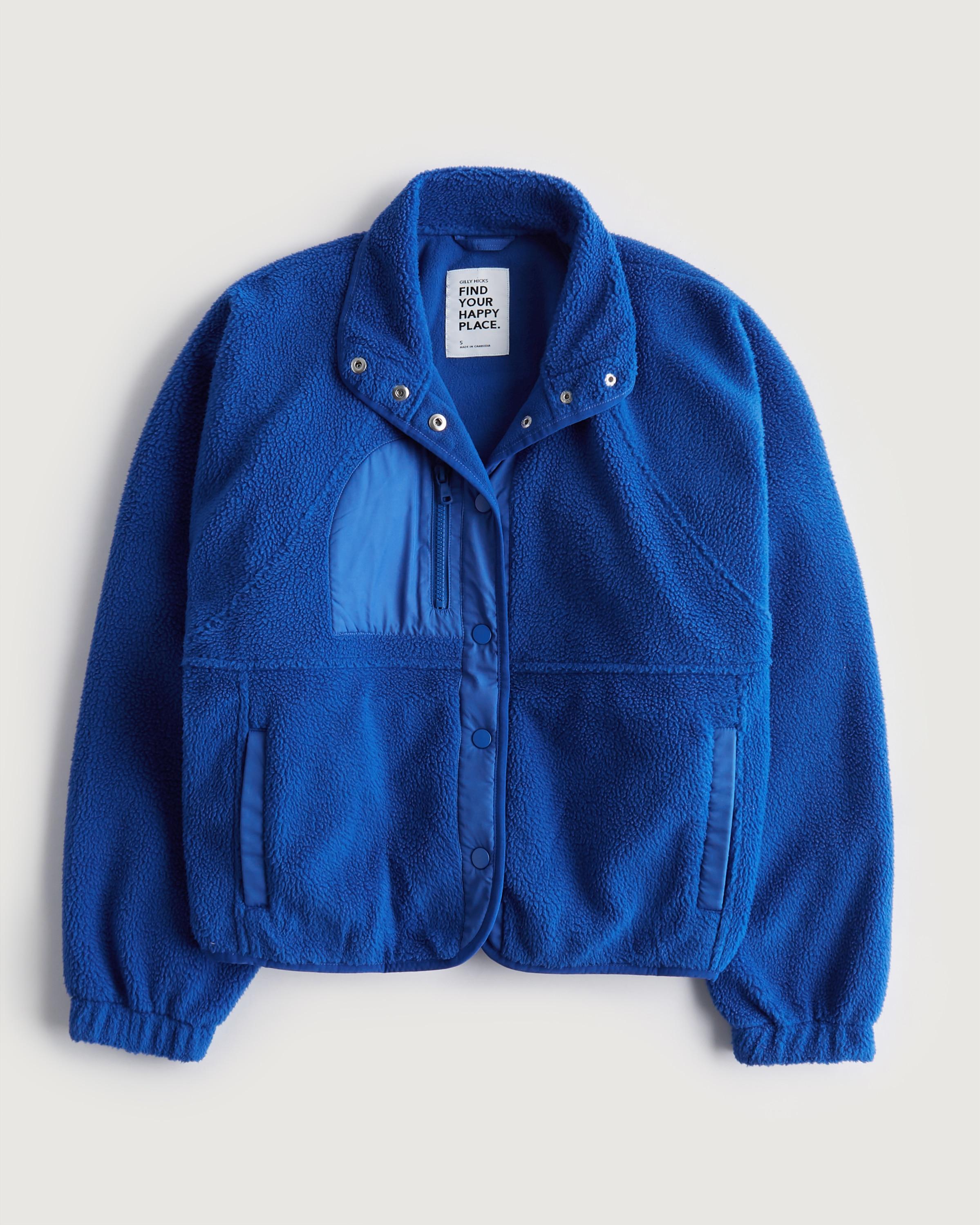 Hollister Gilly Hicks Active Fleece Jacket in Blue Lyst UK