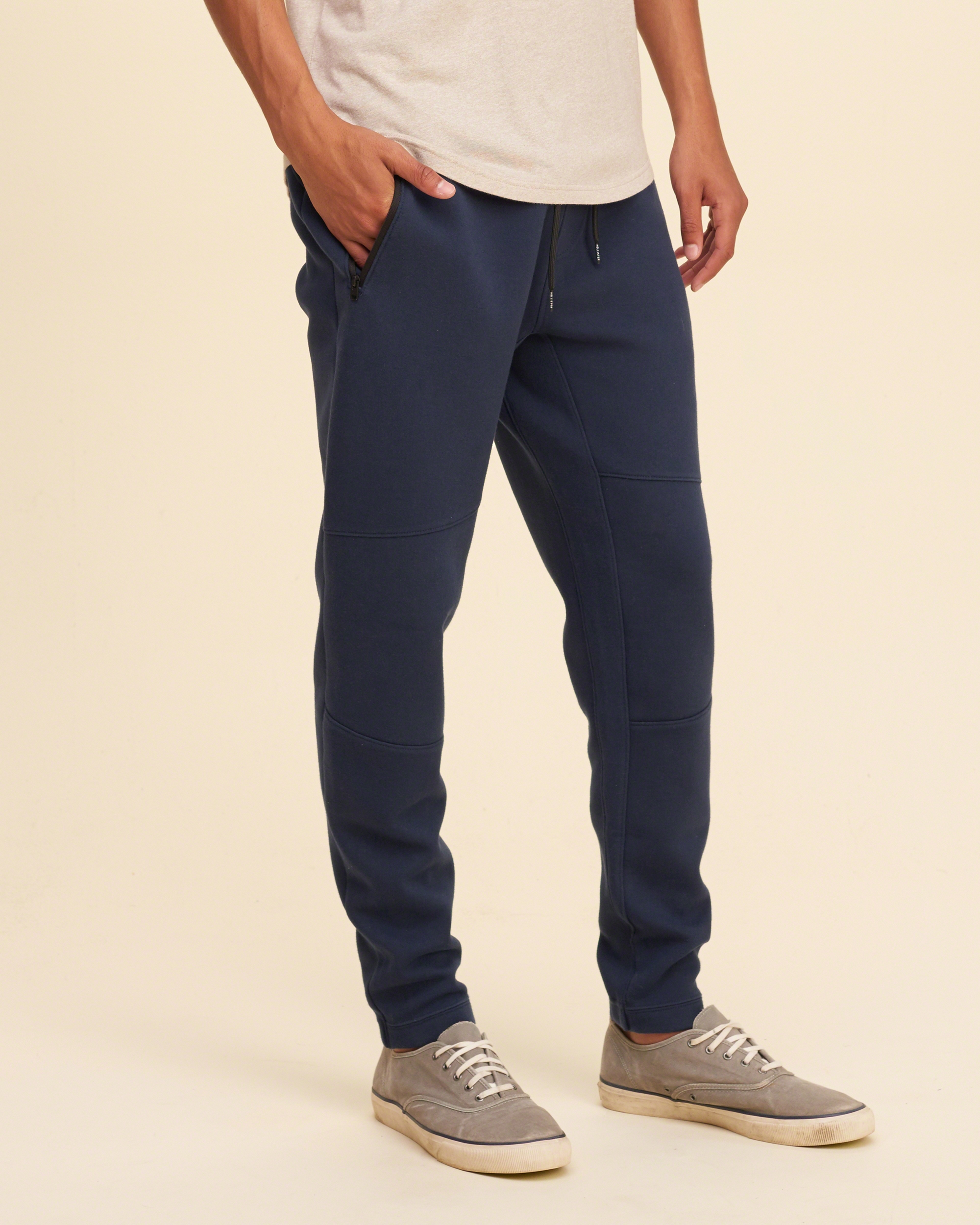 Lyst - Hollister Neoprene Jogger Pants in Blue for Men