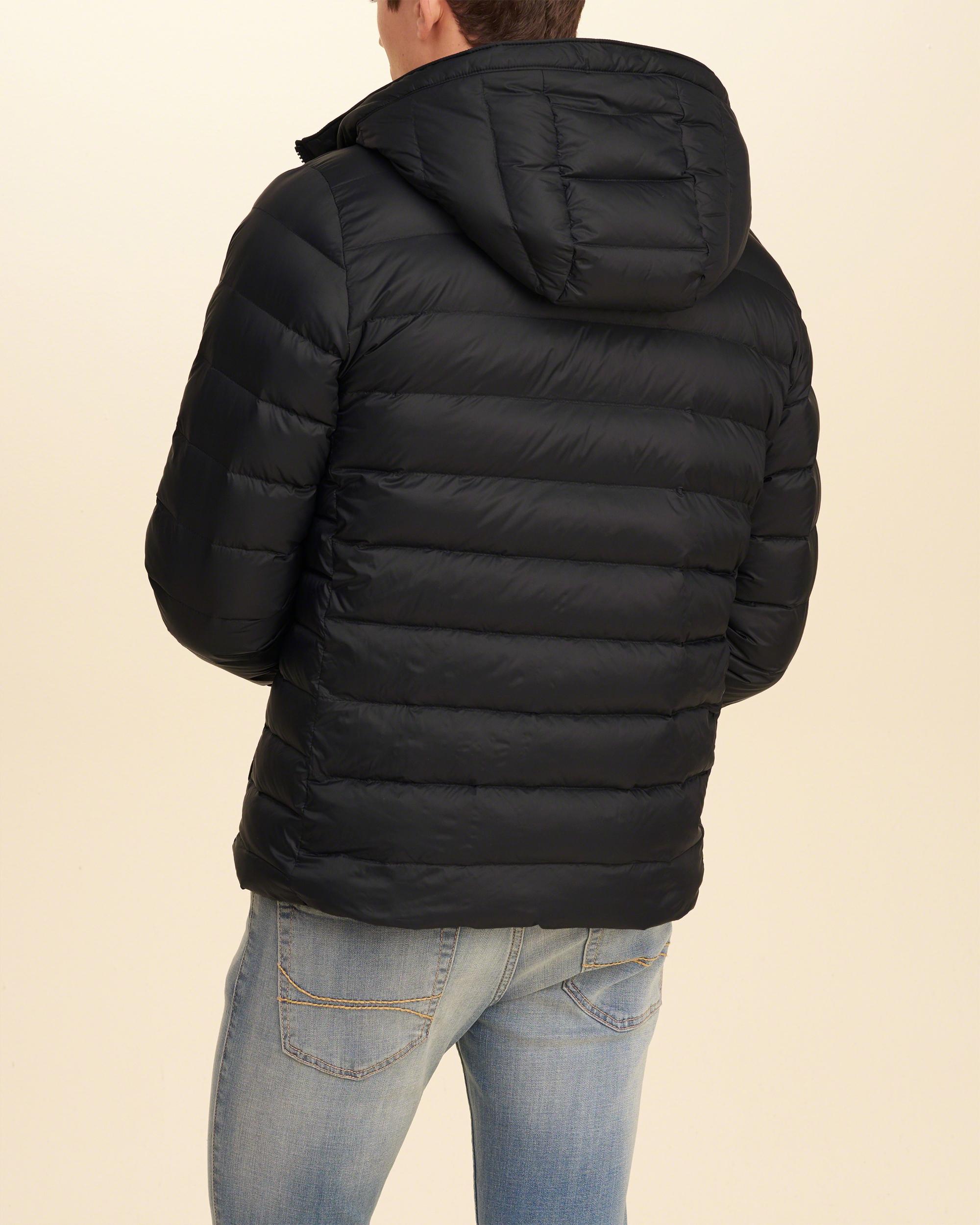 hollister sherpa lined puffer jacket mens