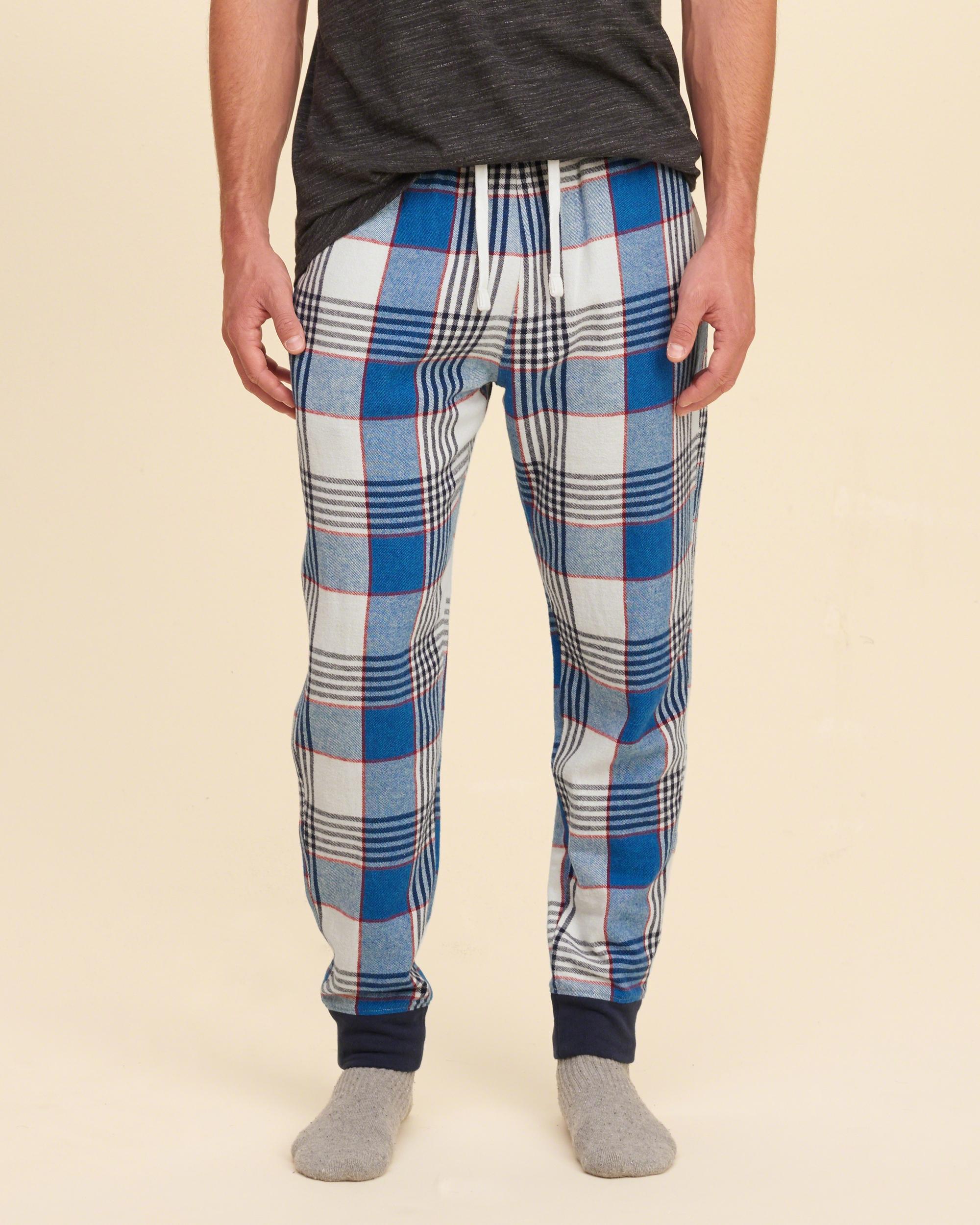 Hollister Flannel Sleep Joggers Hot 