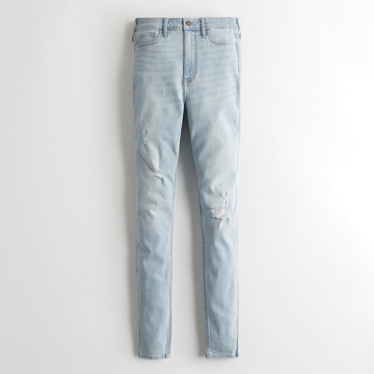 hollister classic stretch ultra high rise crop super skinny jeans