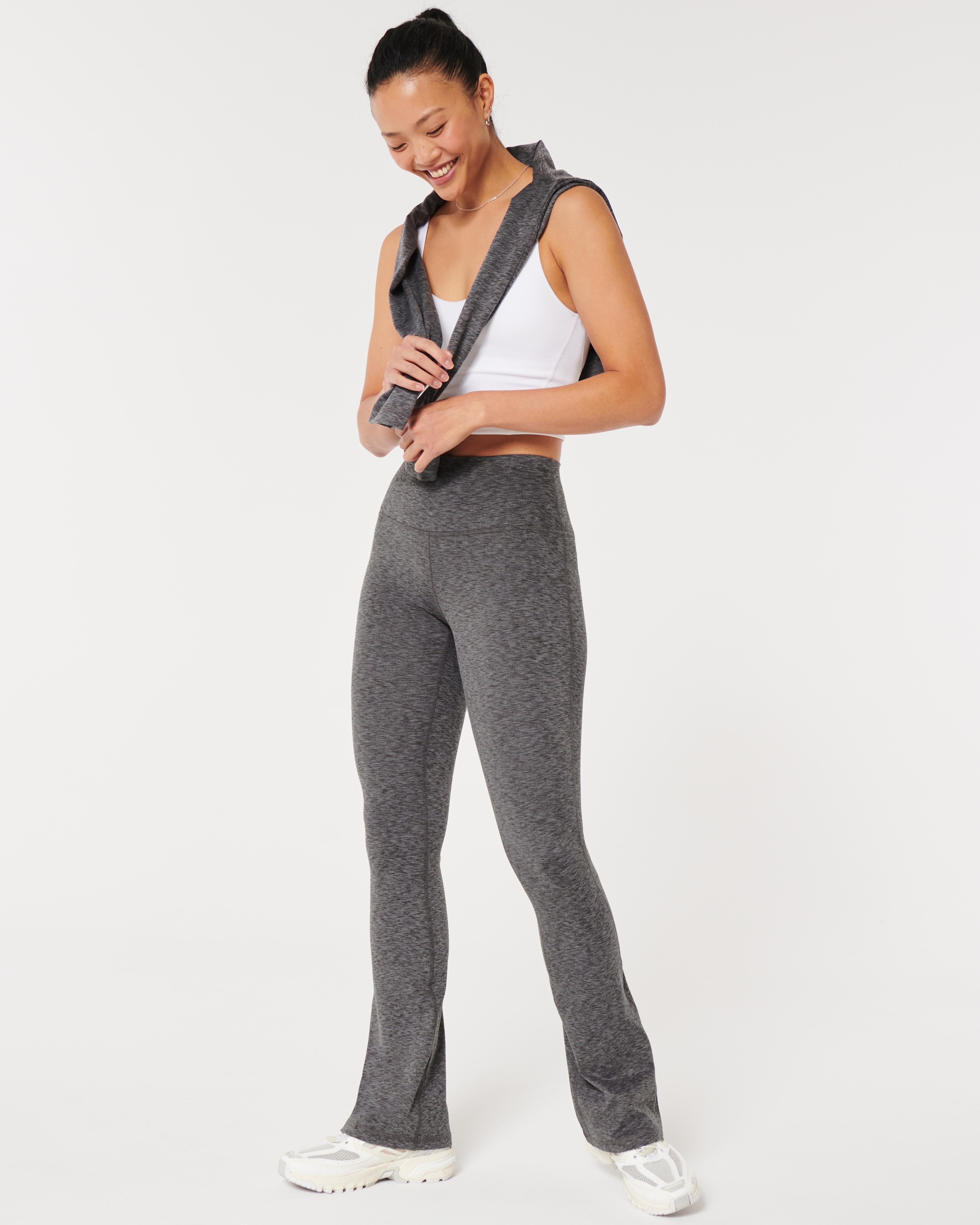 Hollister Gilly Hicks Active Recharge High rise Mini Flare Leggings in Grey Lyst UK
