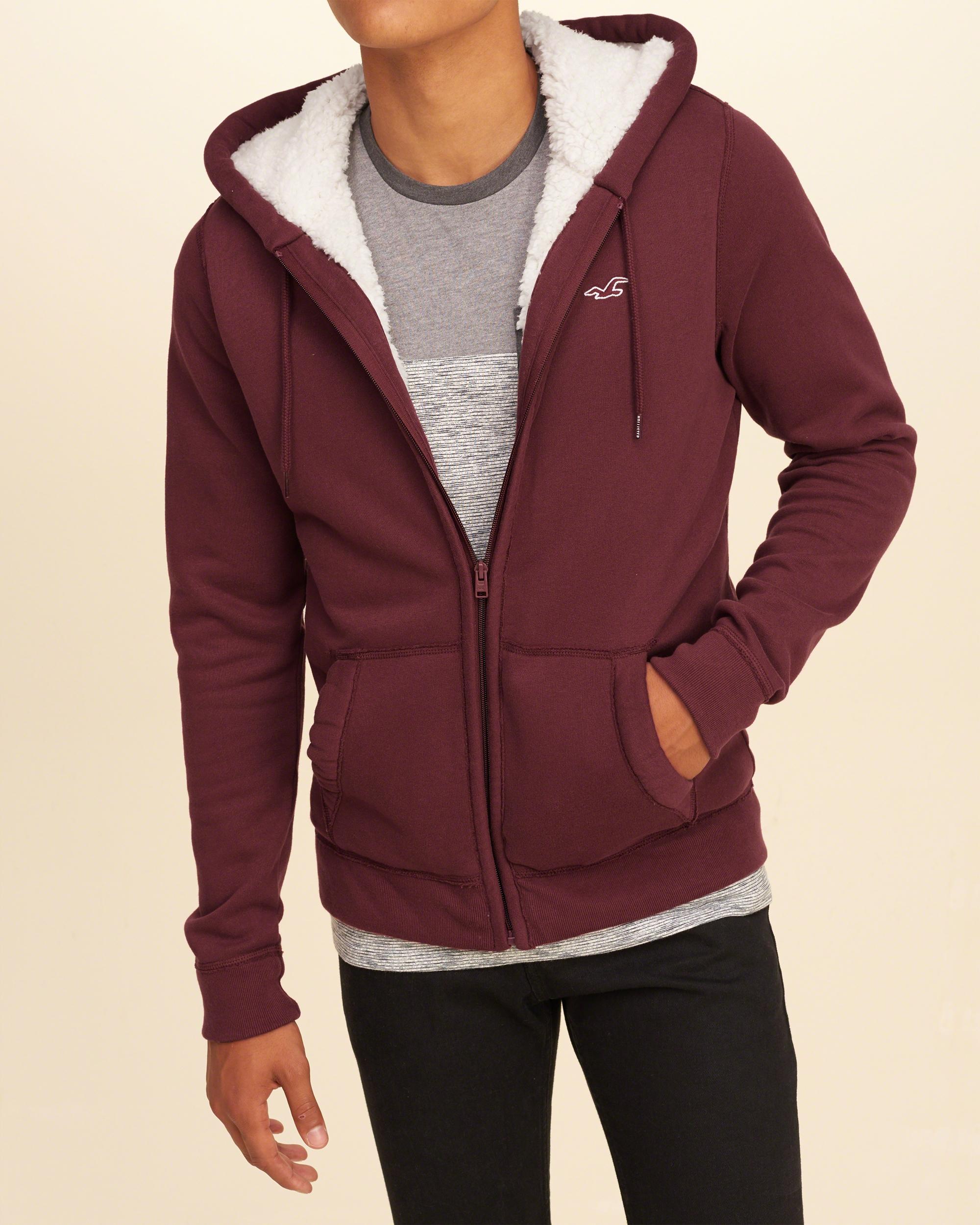 burgundy hollister hoodie