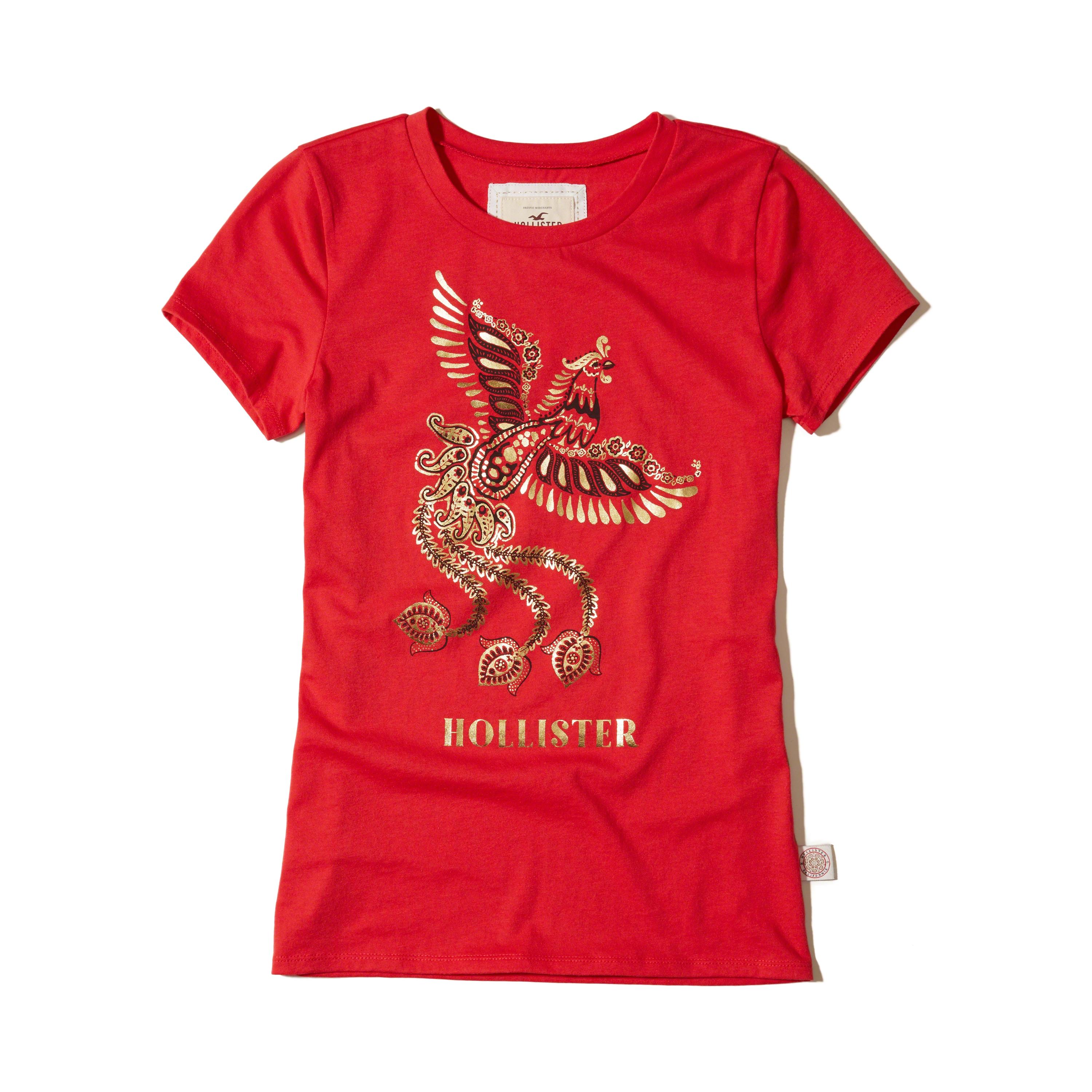 hollister logo tee