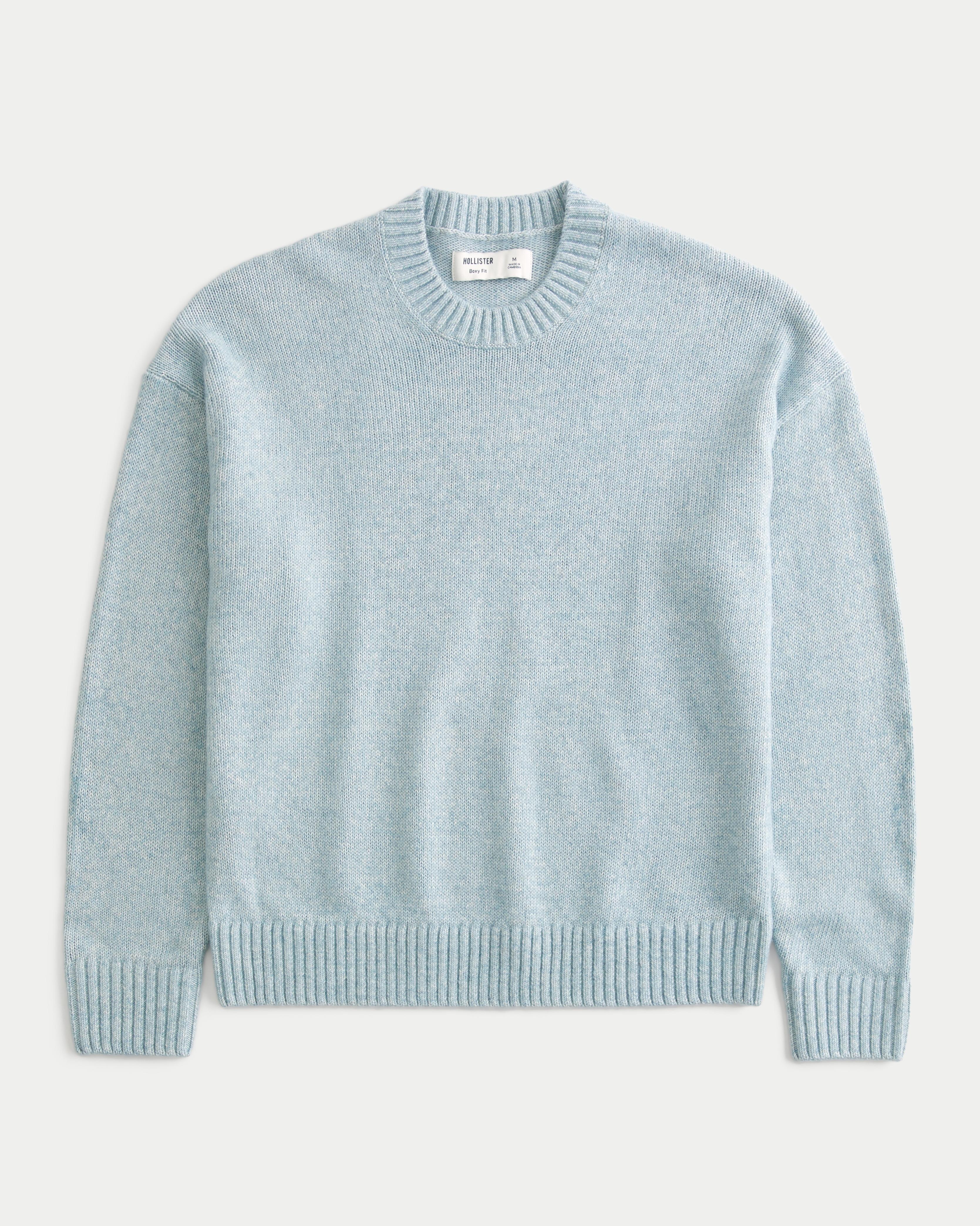 Hollister Kastiger Airspun-Strickpullover mit Rundhalsausschnitt