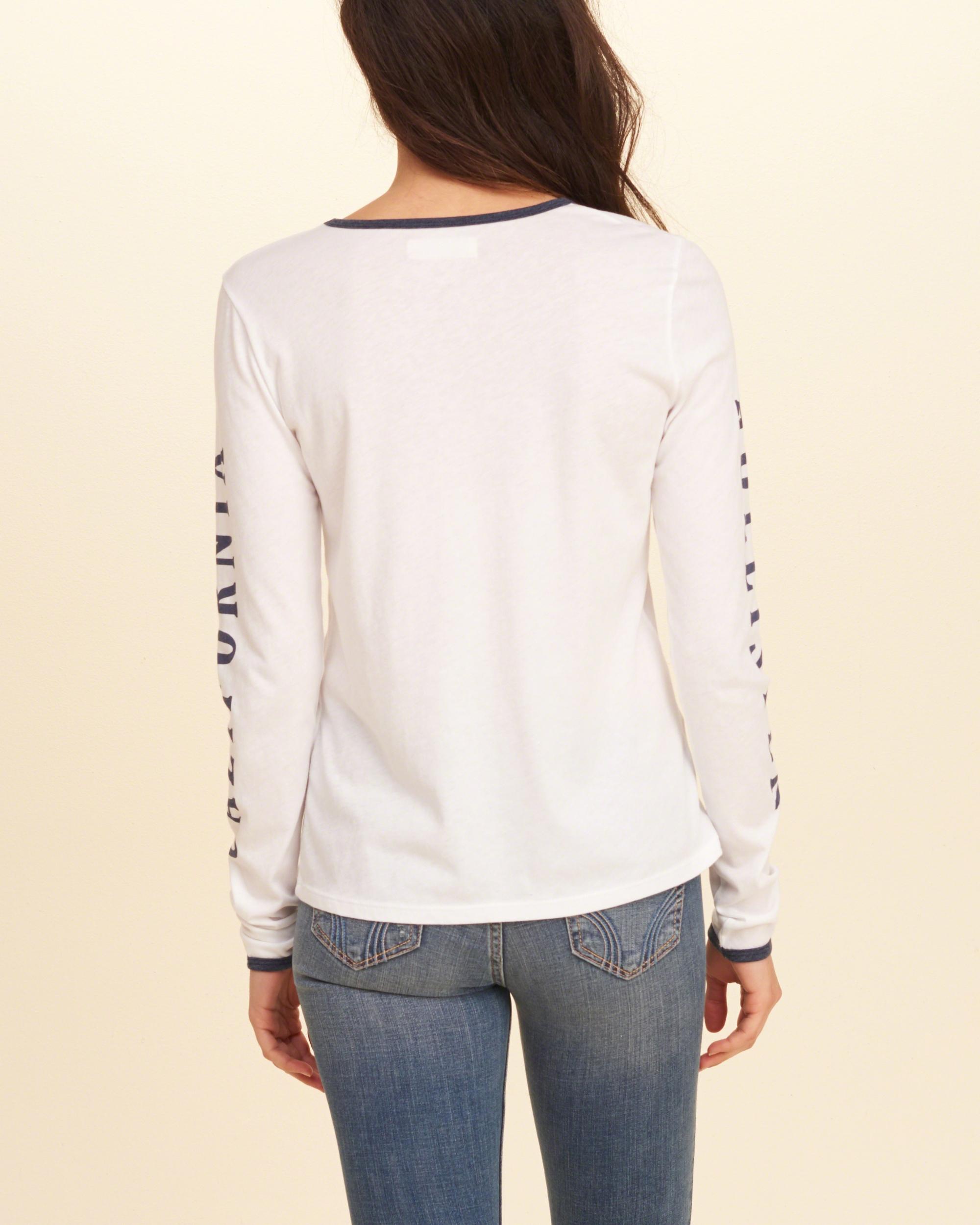 hollister white long sleeve top