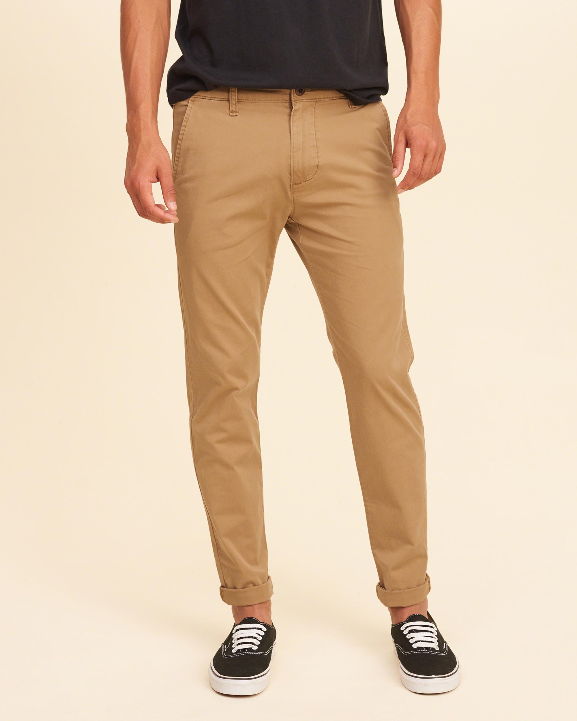 Lyst - Hollister Super Skinny Chinos in Natural for Men