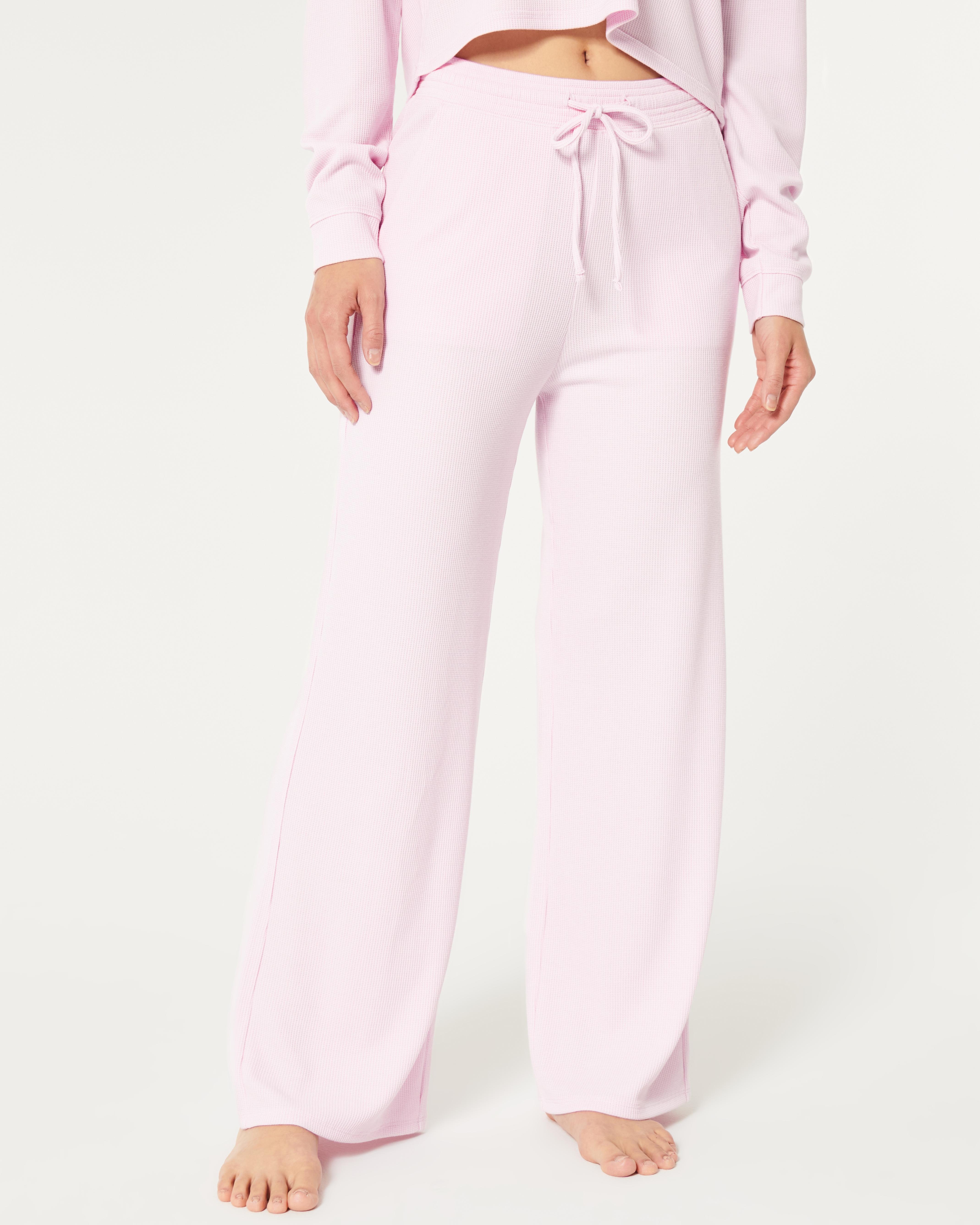 Hollister Gilly Hicks Waffle Wide-leg Pants in Pink Lyst UK