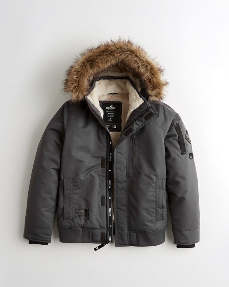 hollister faux fur jacket