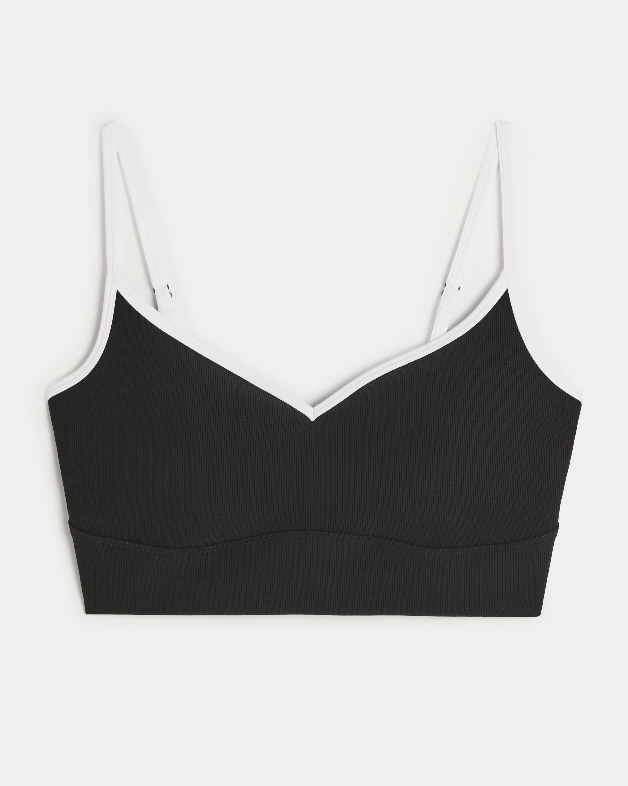 Hollister Gilly Hicks Active Ribbed Sweetheart Midi Sports Bra in Black Lyst UK
