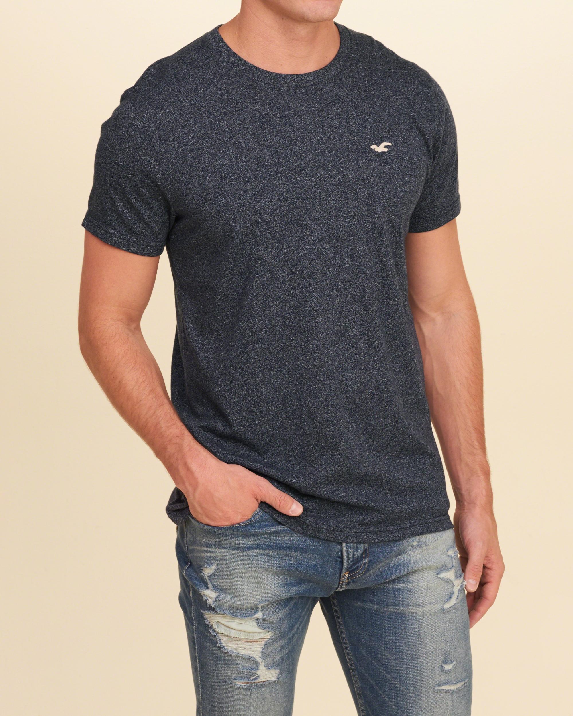 Lyst - Hollister Must-have Crew T-shirt in Blue for Men