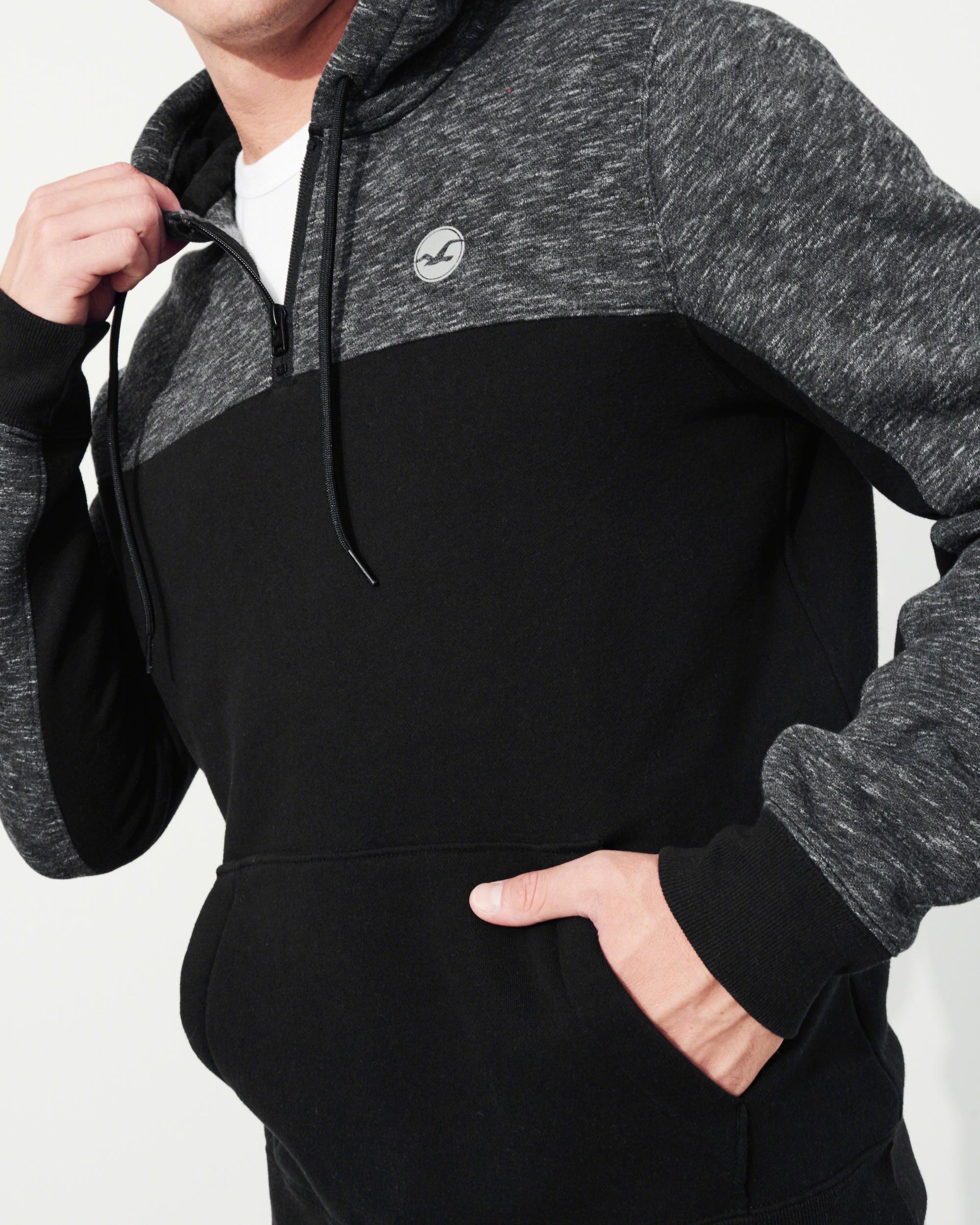 hollister color block hoodie