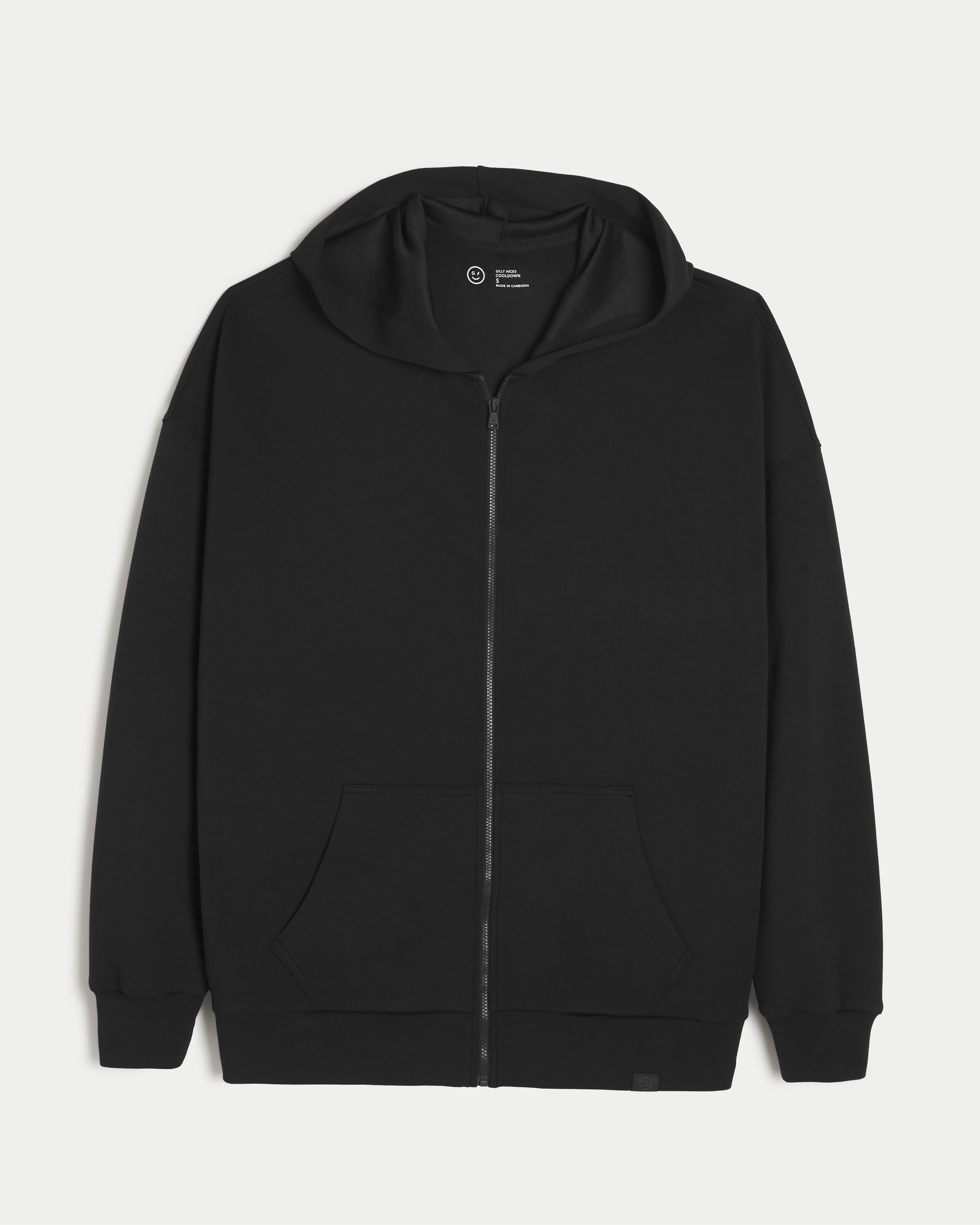 Hollister Gilly Hicks Active Cooldown Oversized Zip up Hoodie in Black Lyst UK
