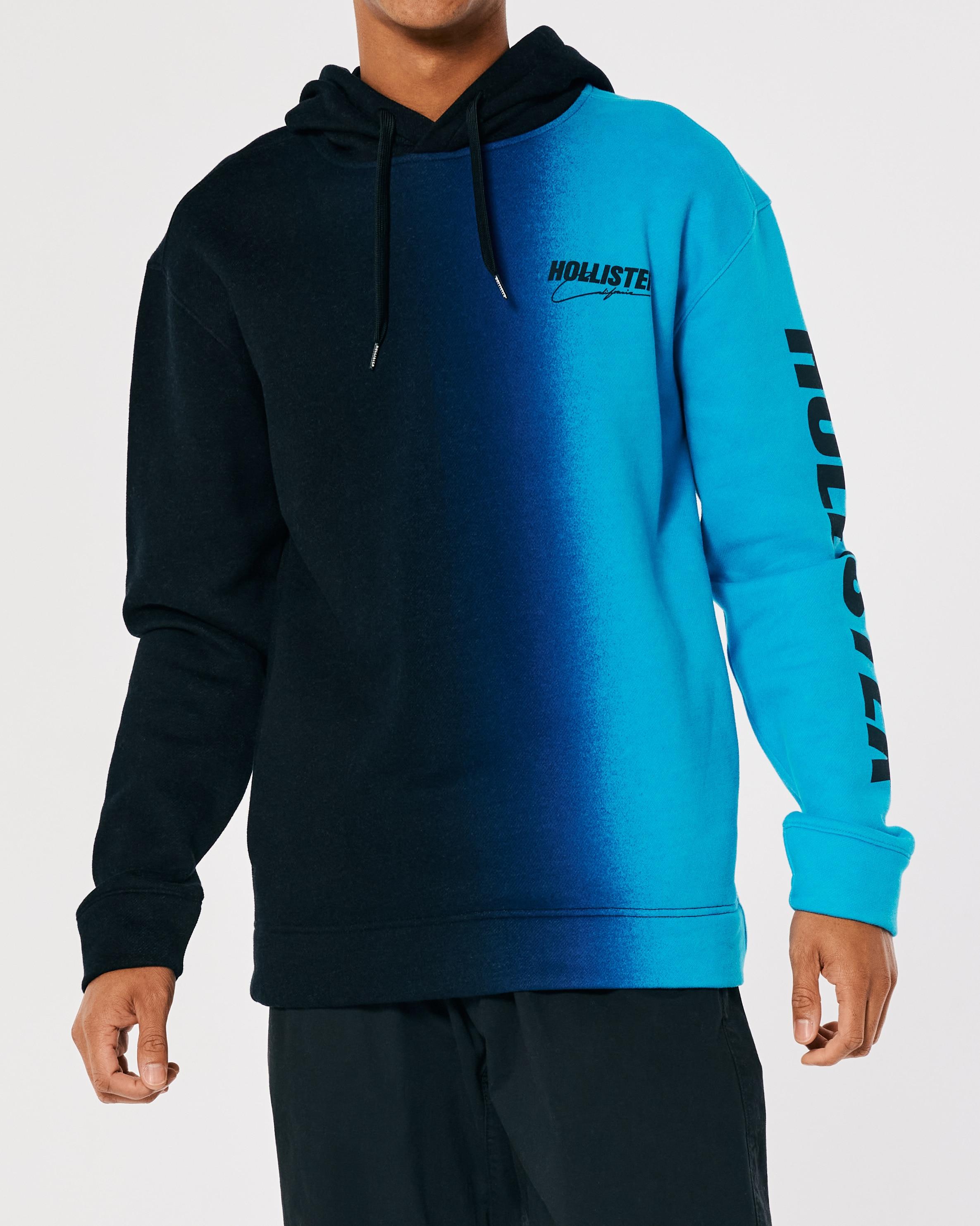 Print logo graphic hoodie hollister sale