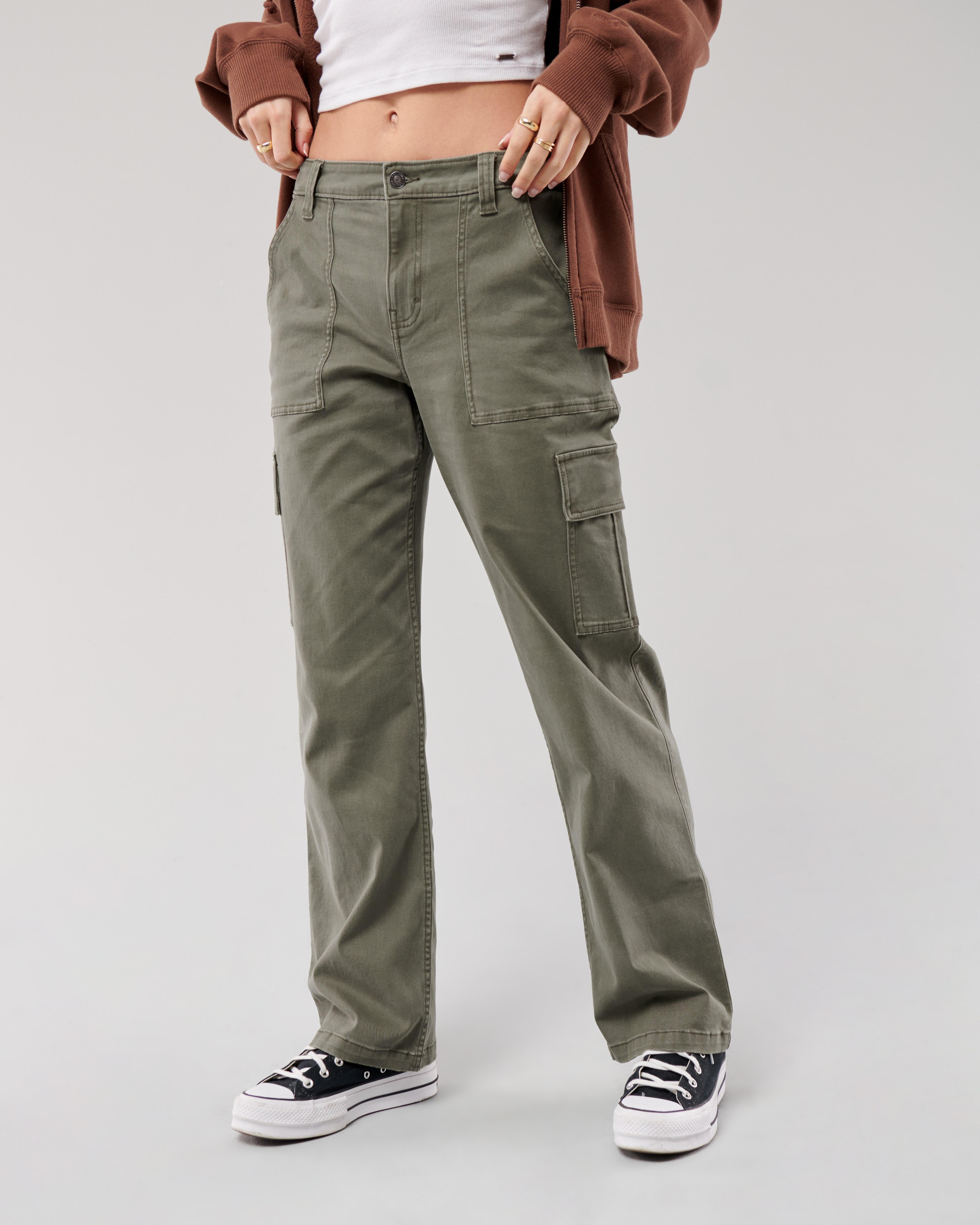 Hollister Cotton High-rise Utility Dad 