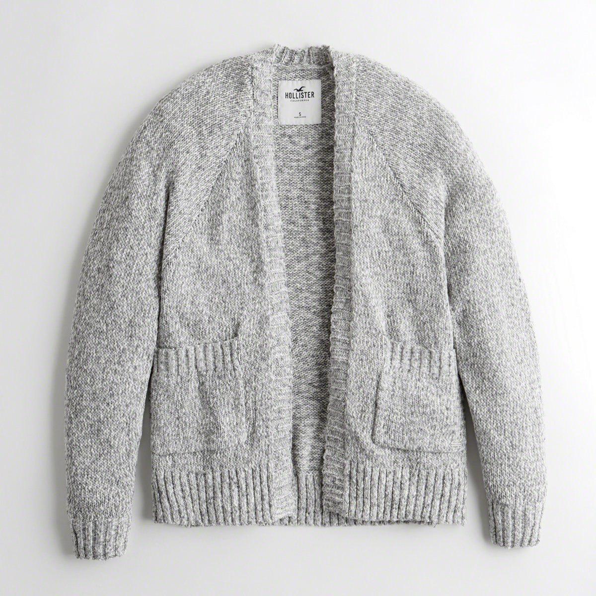 hollister grey cardigan