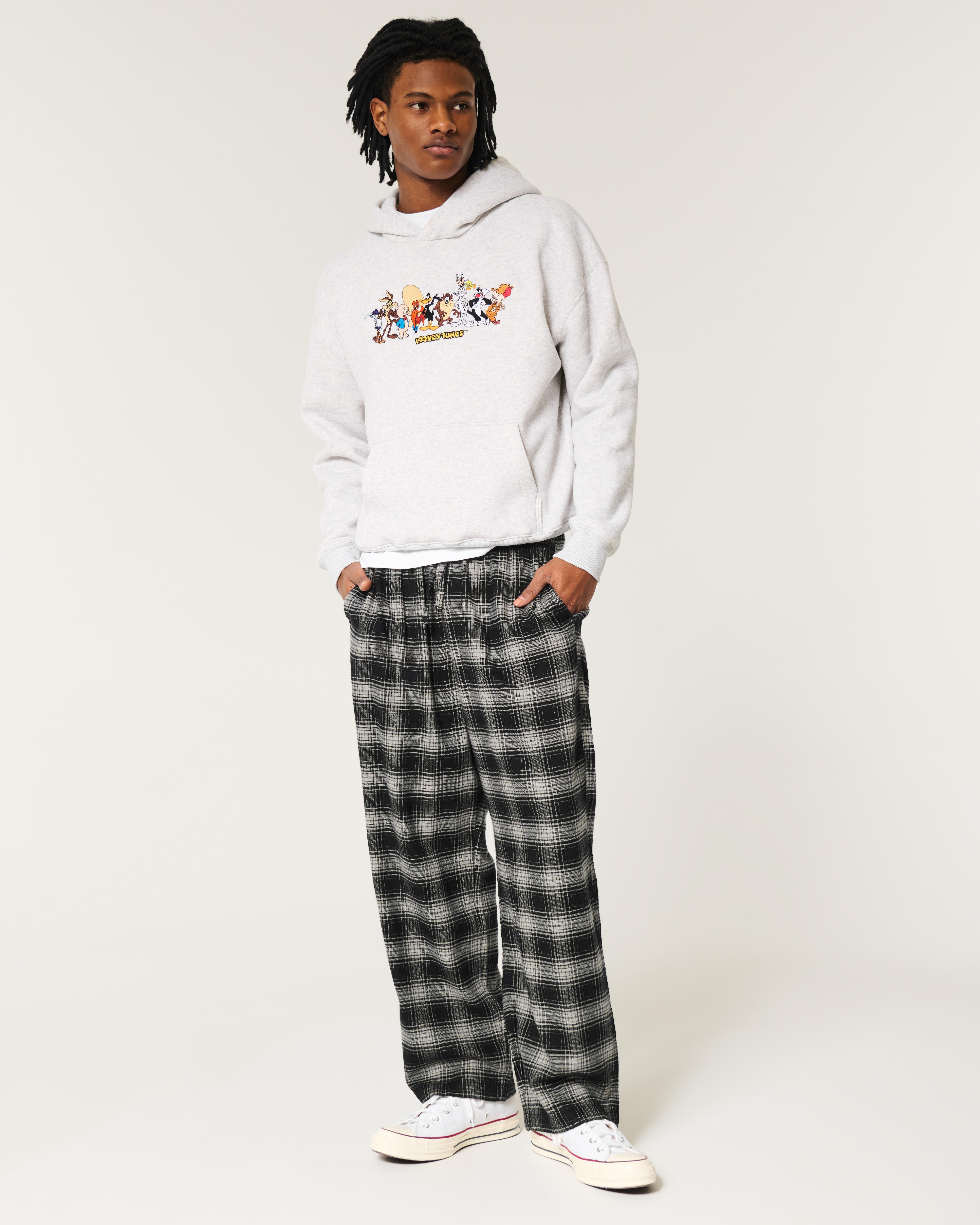Hollister 24 7 Baggy Flannel Pajama Pants in Grey for Men Lyst UK