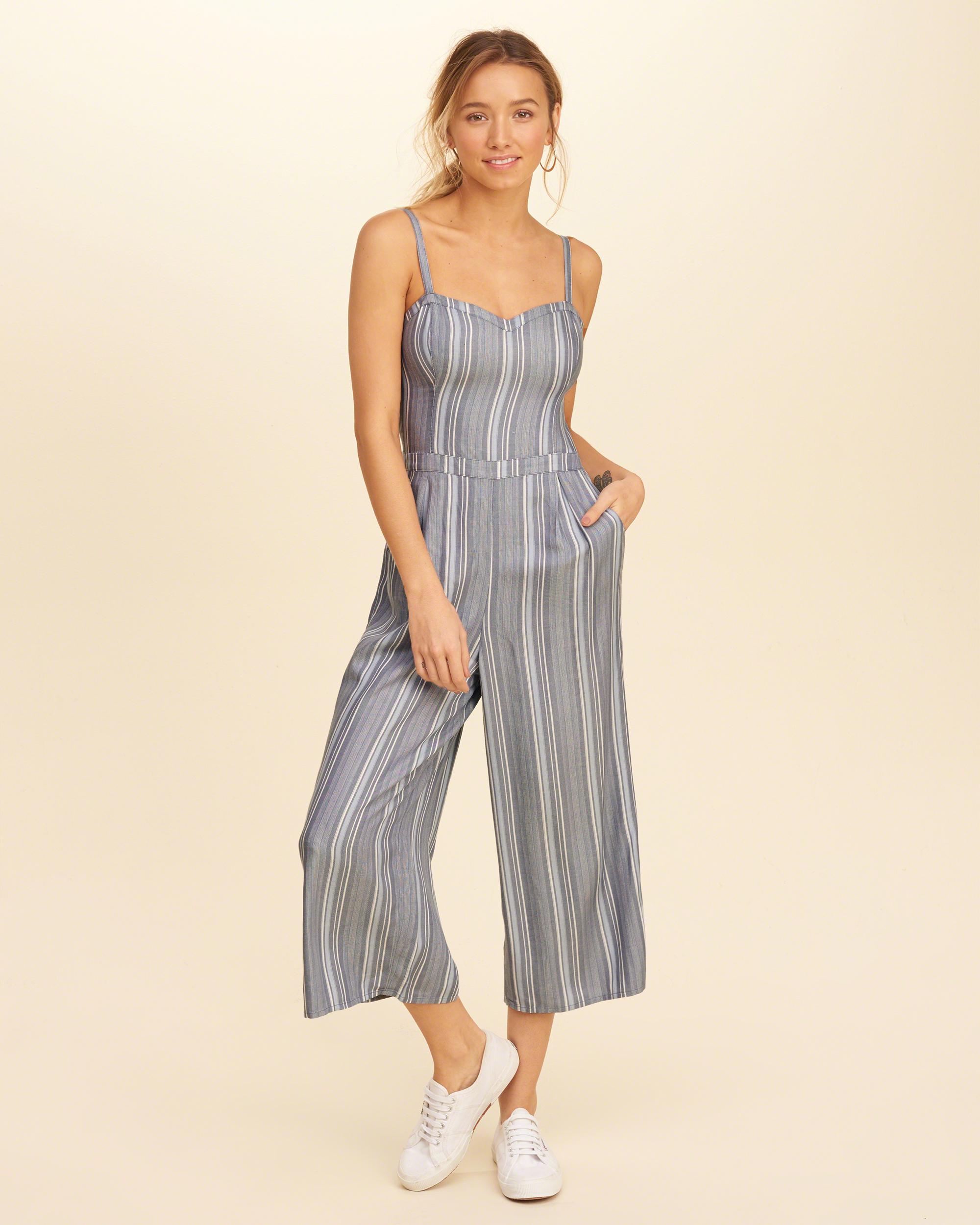 crop wide leg jumpsuit hollister
