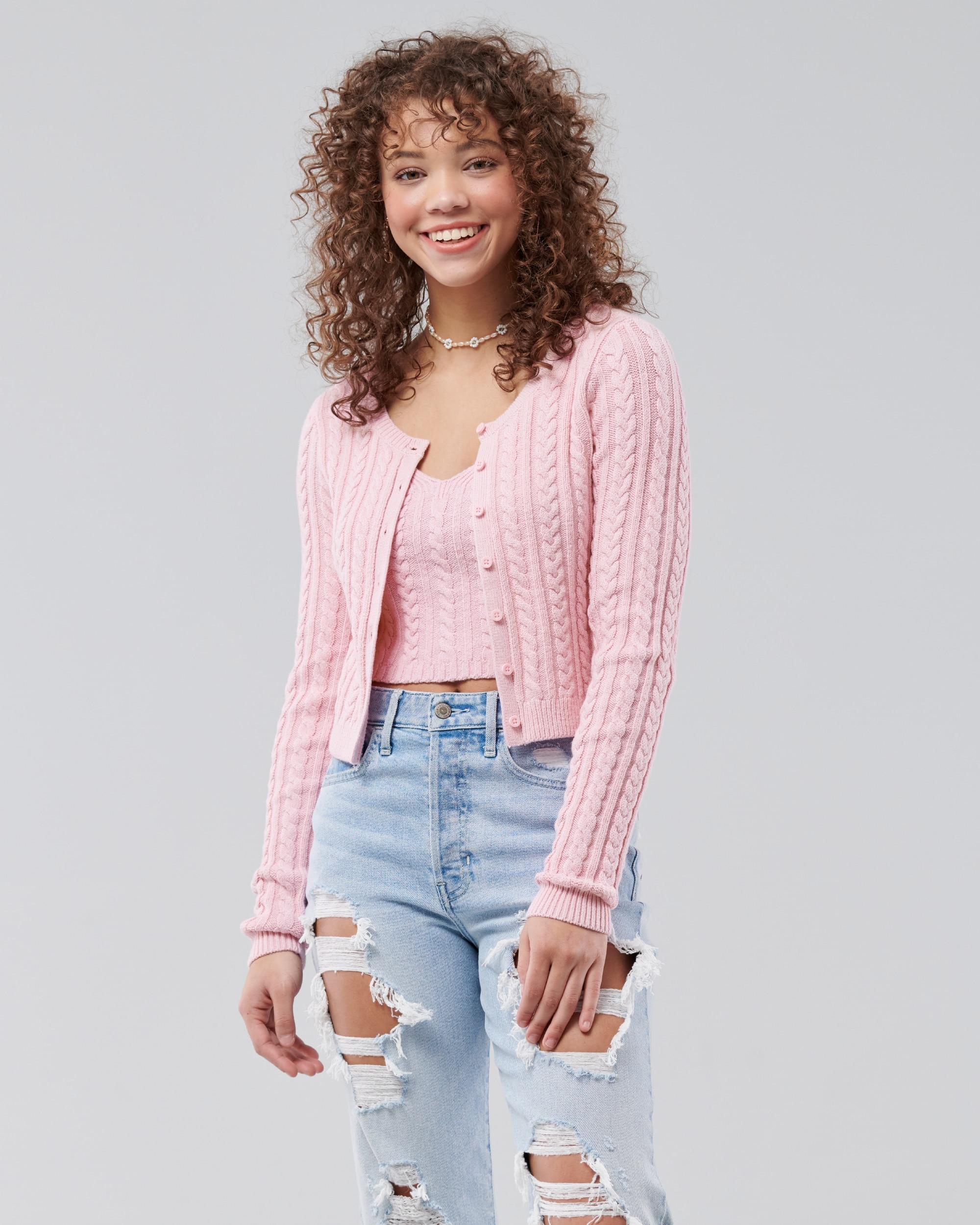 crop slim cardigan
