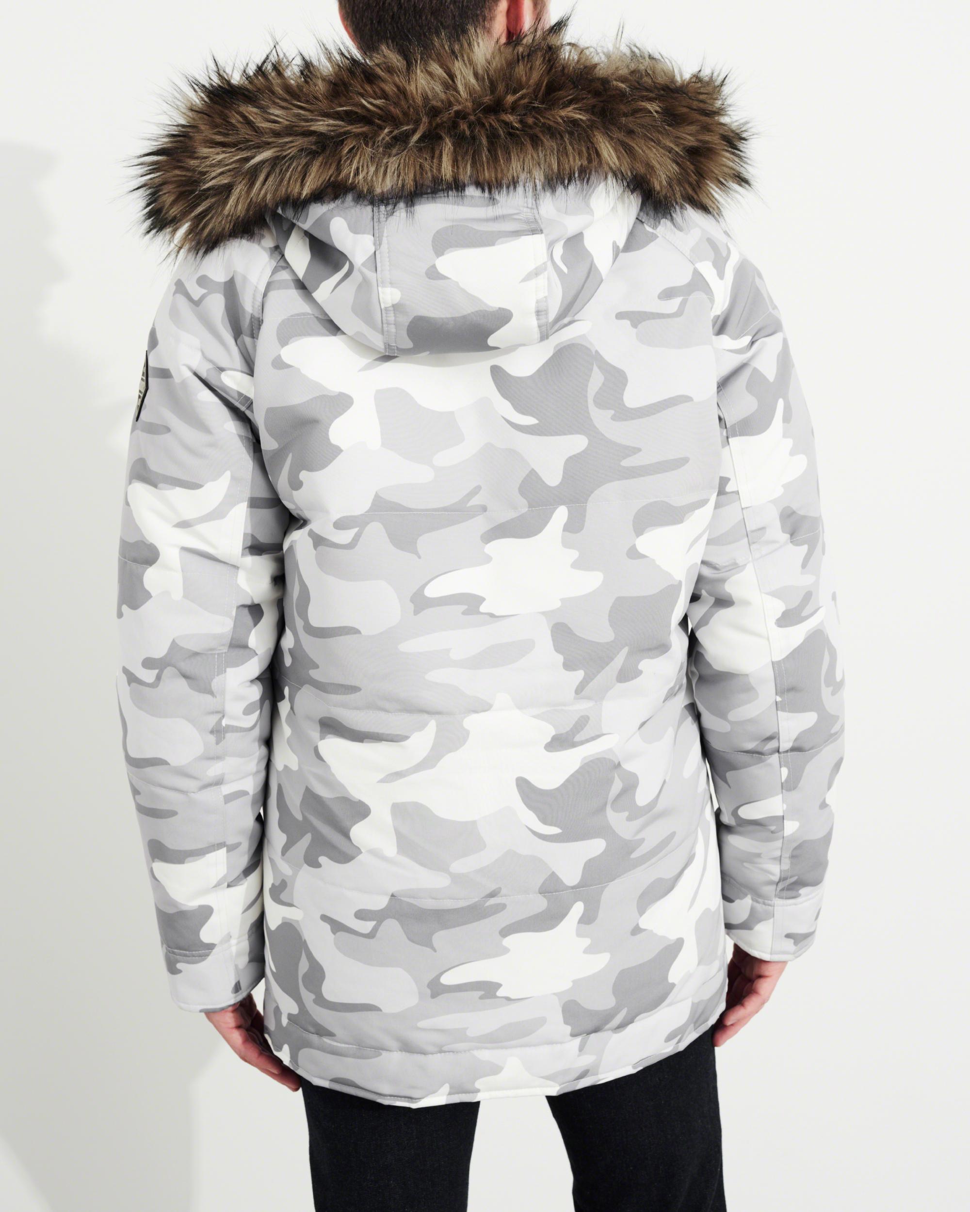 hollister camo parka