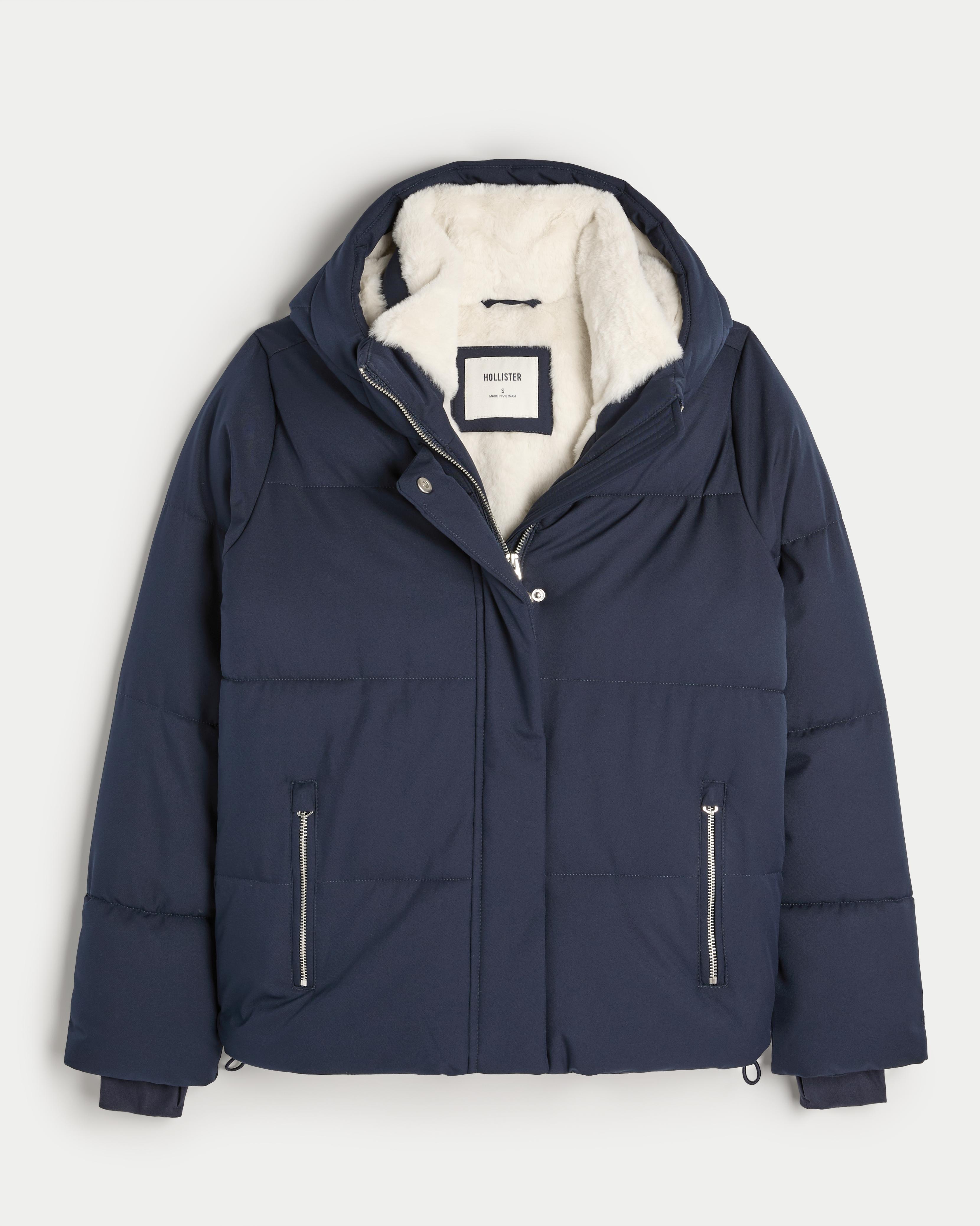 Navy hollister jacket discount