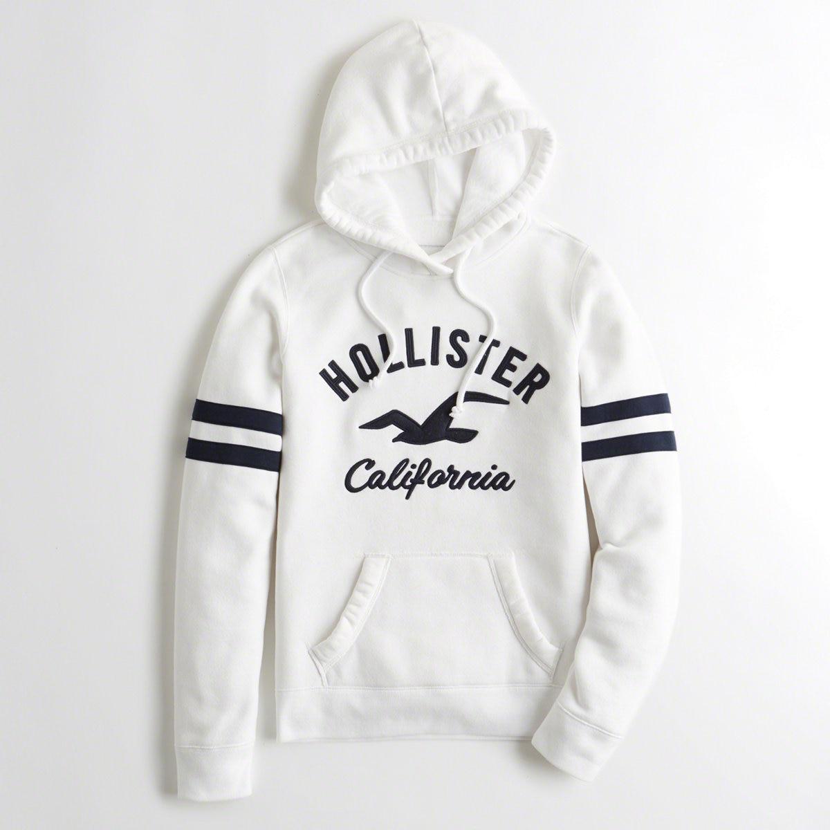 white hollister hoodie womens