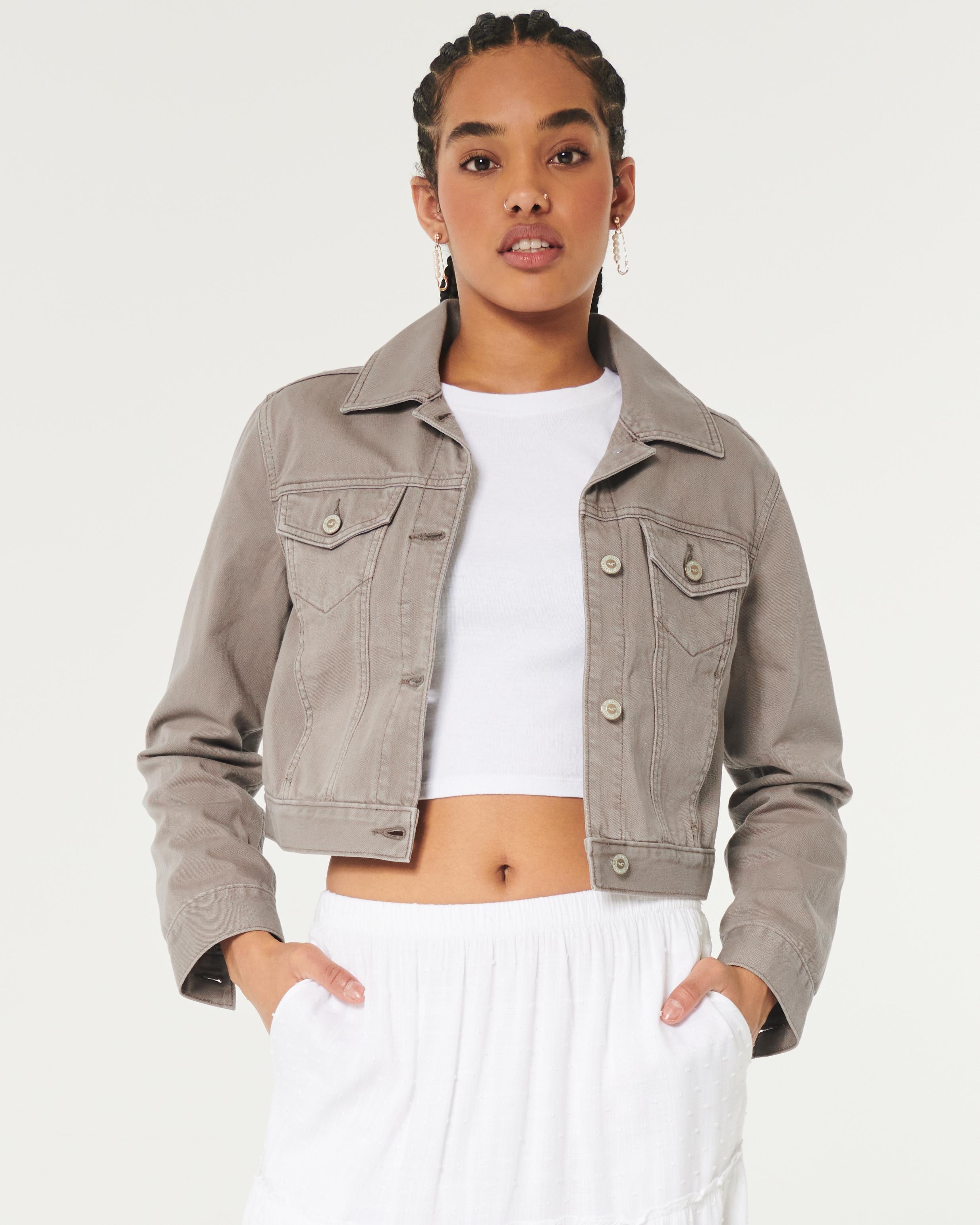 Cropped Jean Jacket Hollister Hollister Jackets Coats Hollister