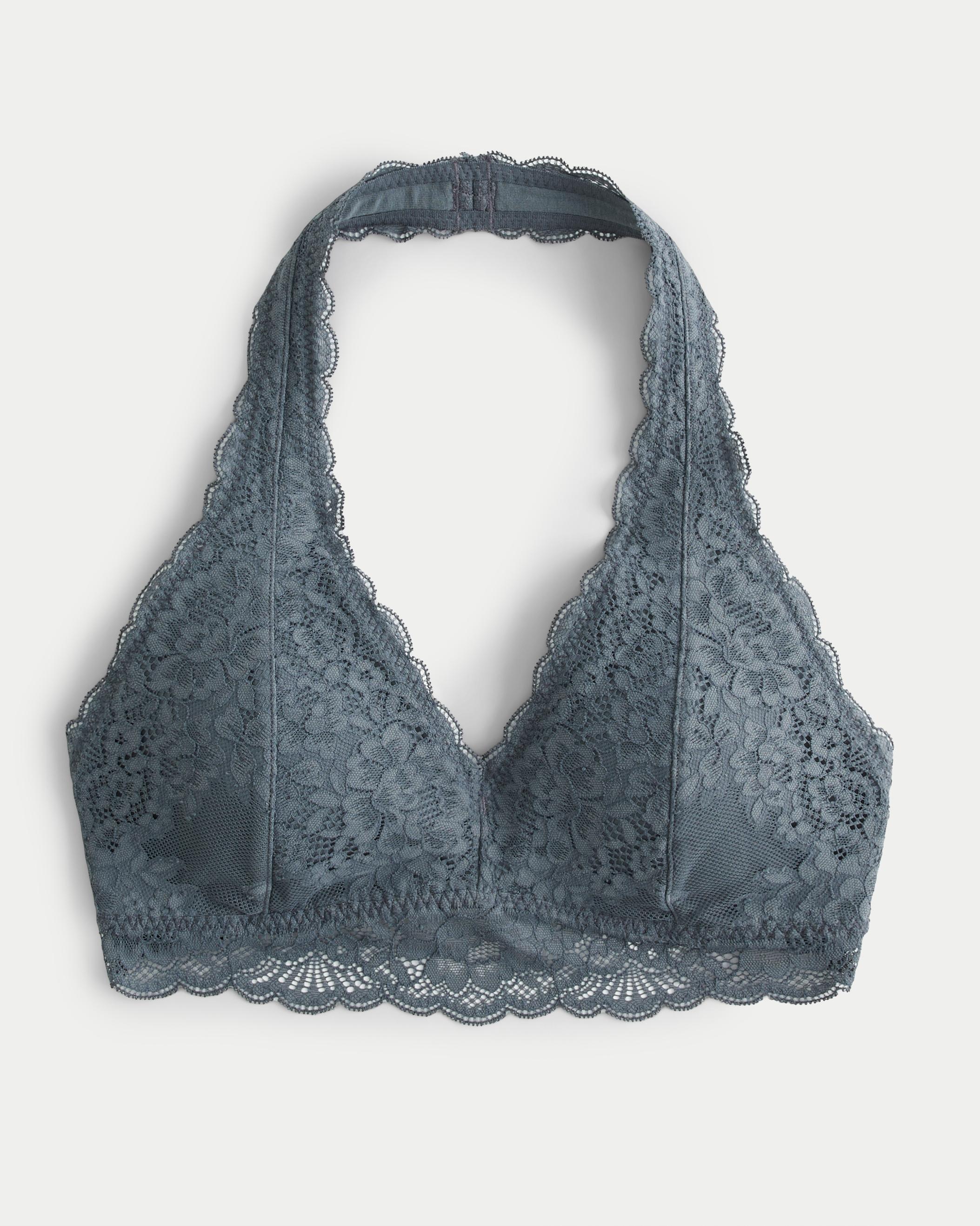 Hollister Gilly Hicks Lace Halter Bralette in Blue Lyst UK