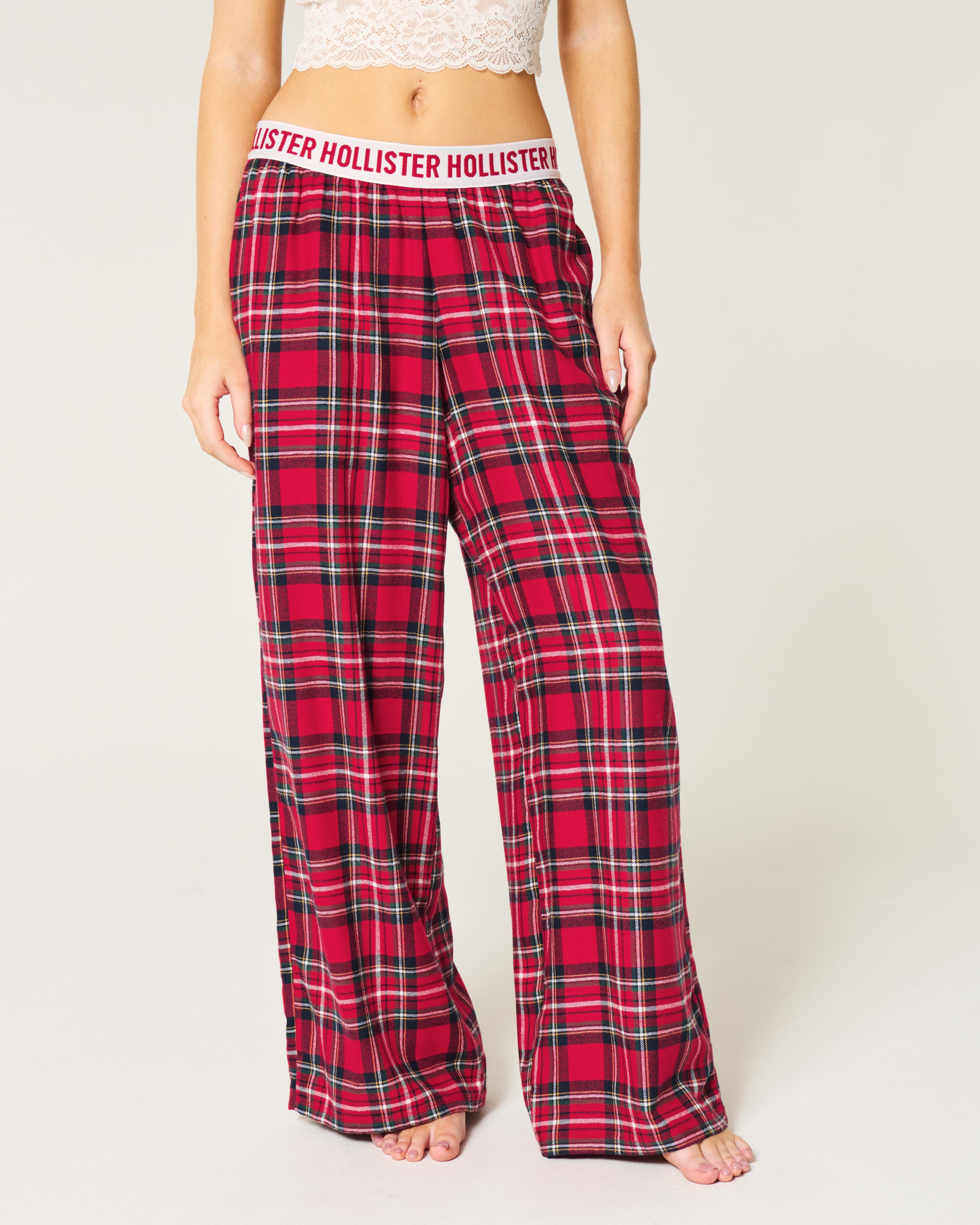 Hollister 24/7 Baggy Flannel Pajama Pants in Red Lyst UK