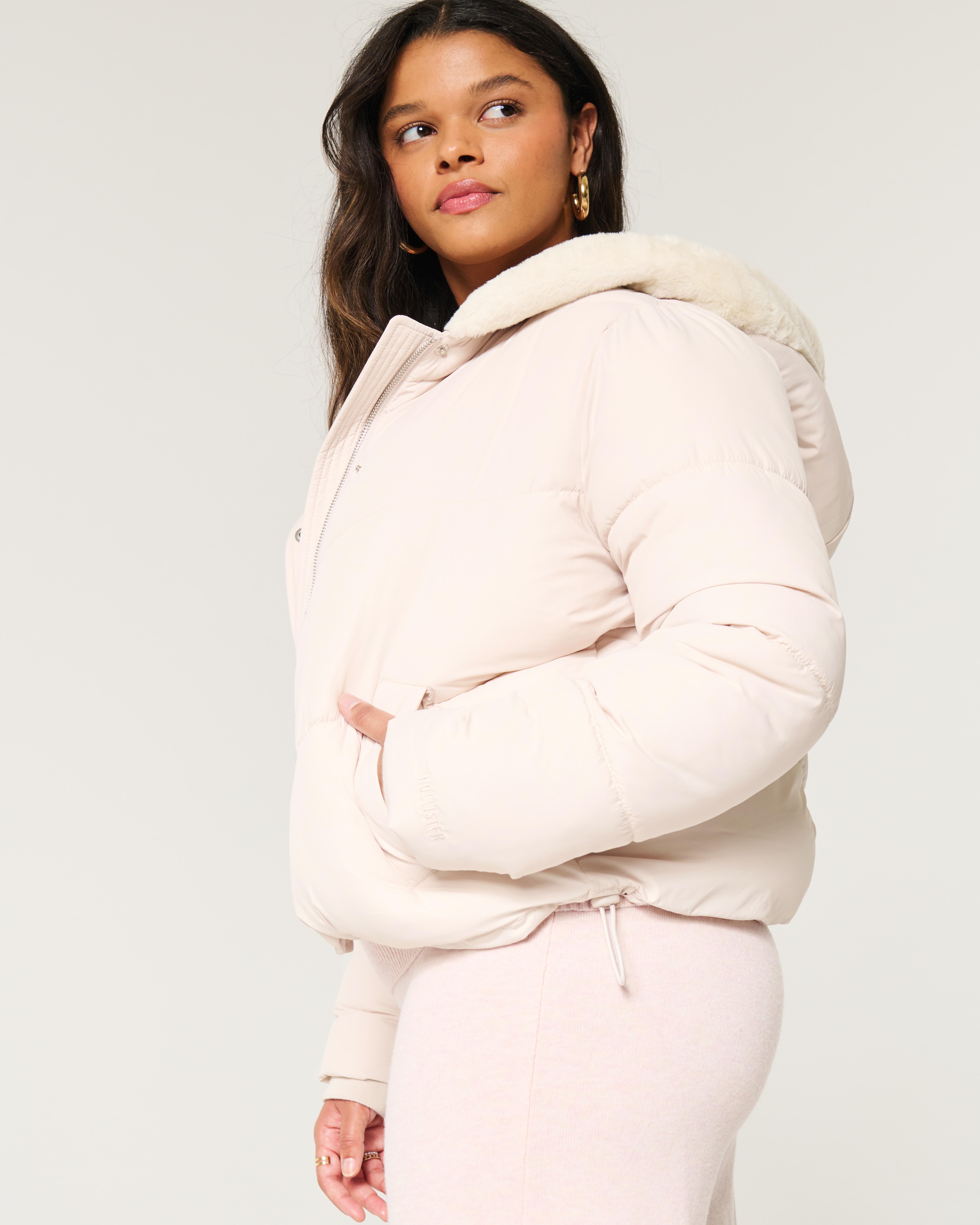 Hollister Pink Winter Jacket Hollister Ultimate Cozy Lined Puffer