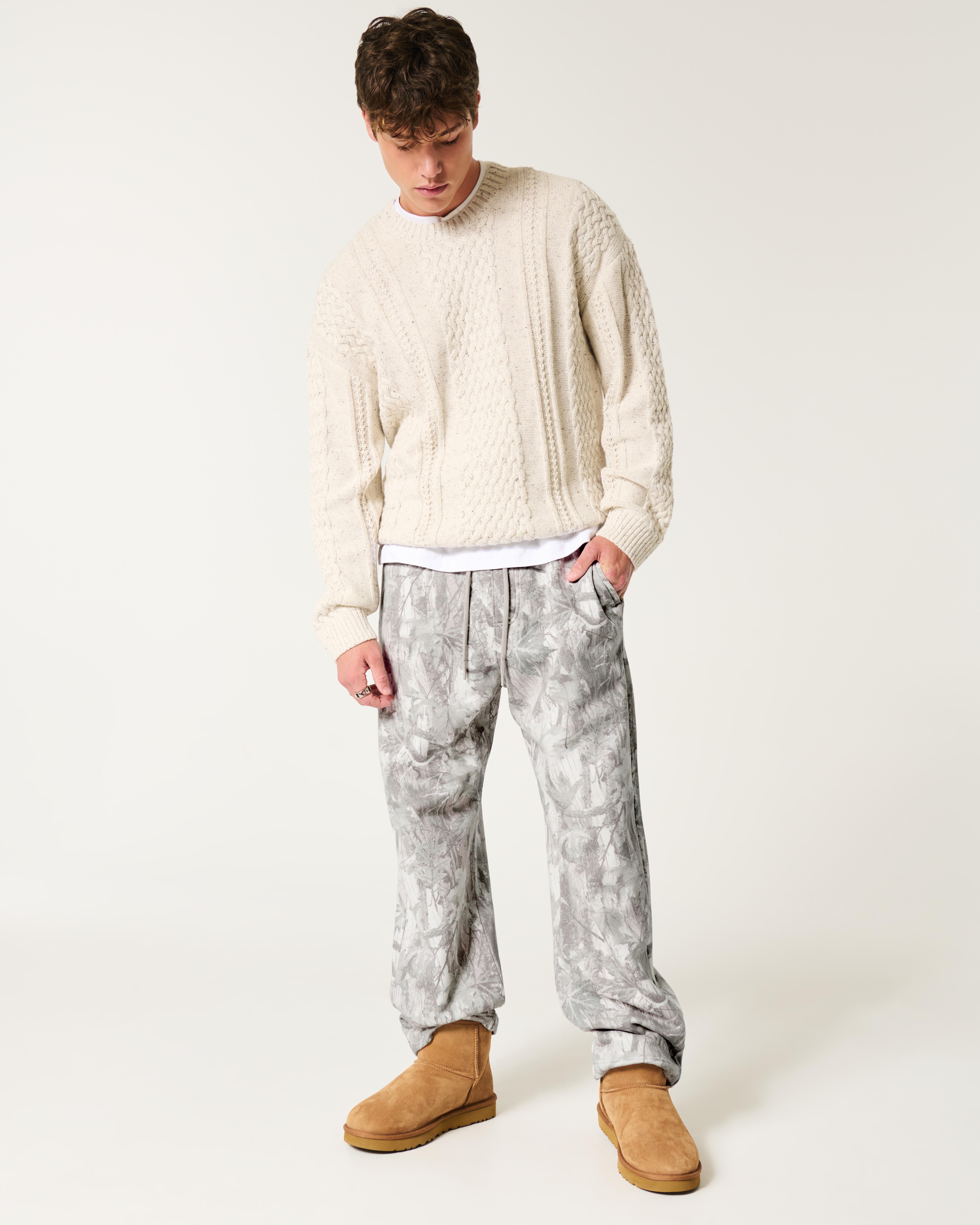 Hollister Camo Baggy Sweatpants in Grey for Men Lyst UK