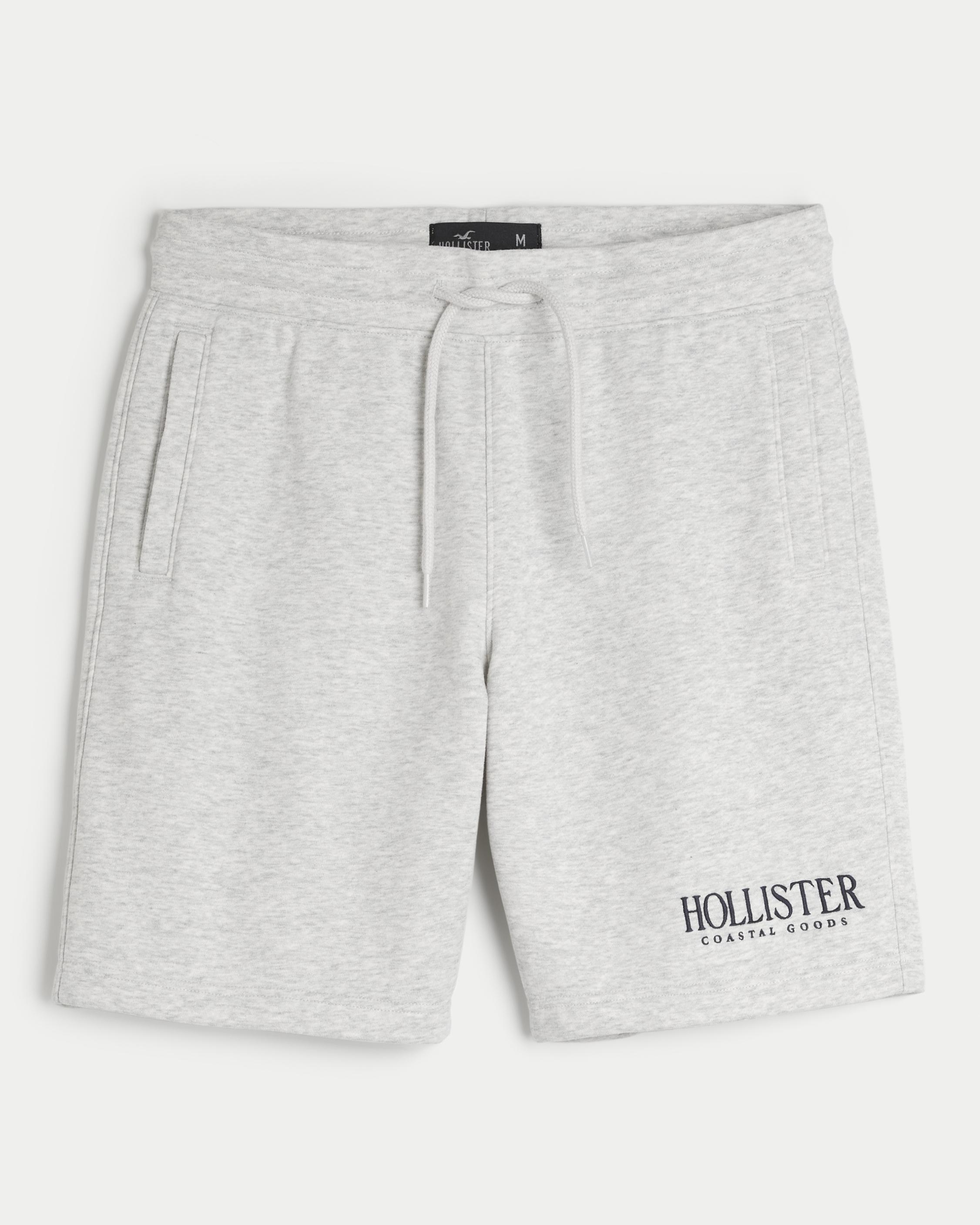 Hollister Fleece Logo Graphic Shorts 9 in Grey for Men Lyst UK