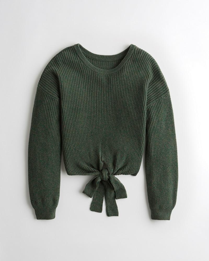 hollister green sweater