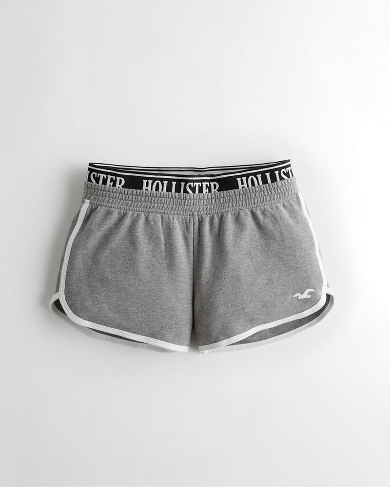 hollister high rise curved hem shorts