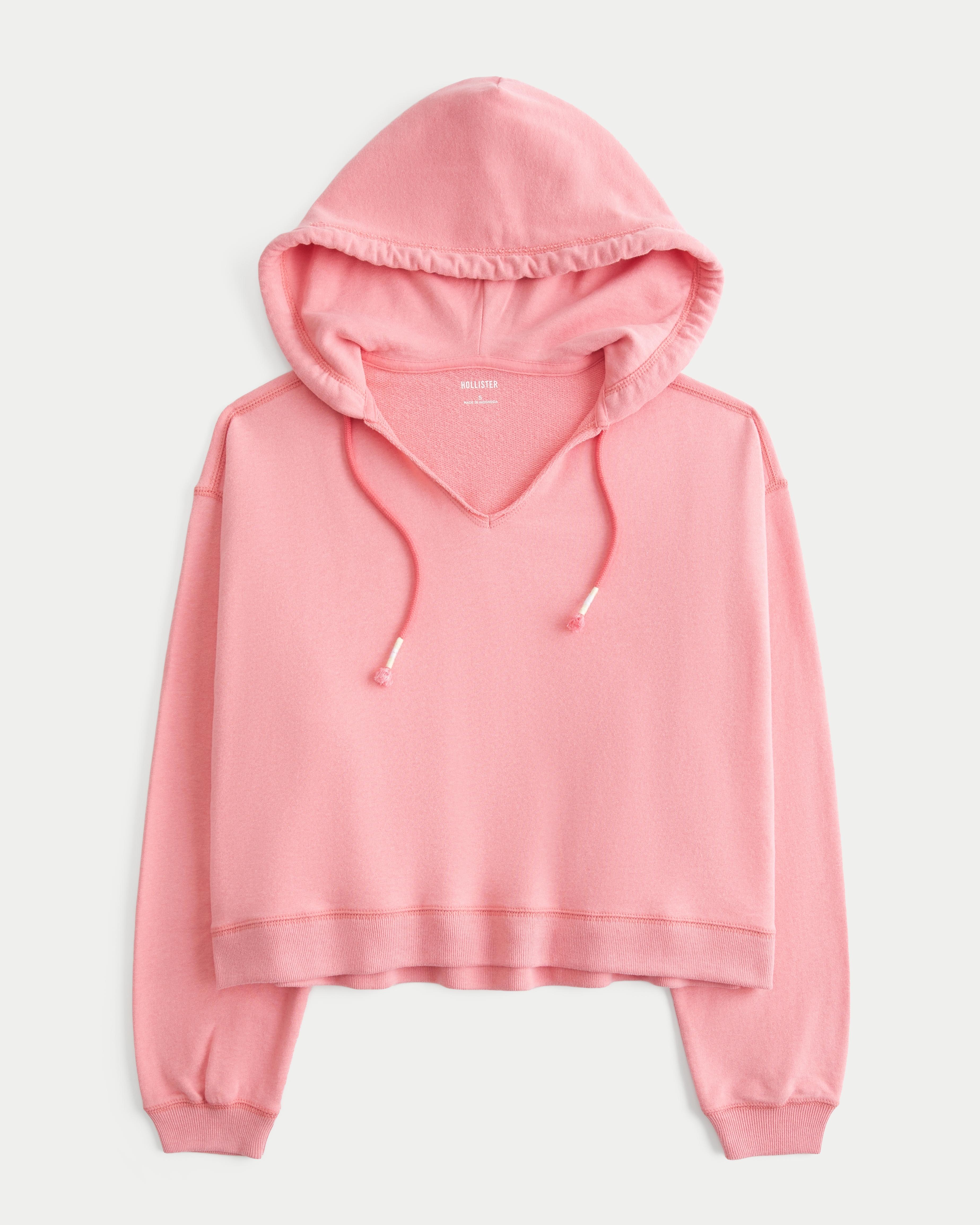 Hollister Easy V-neck Hoodie in Pink | Lyst UK