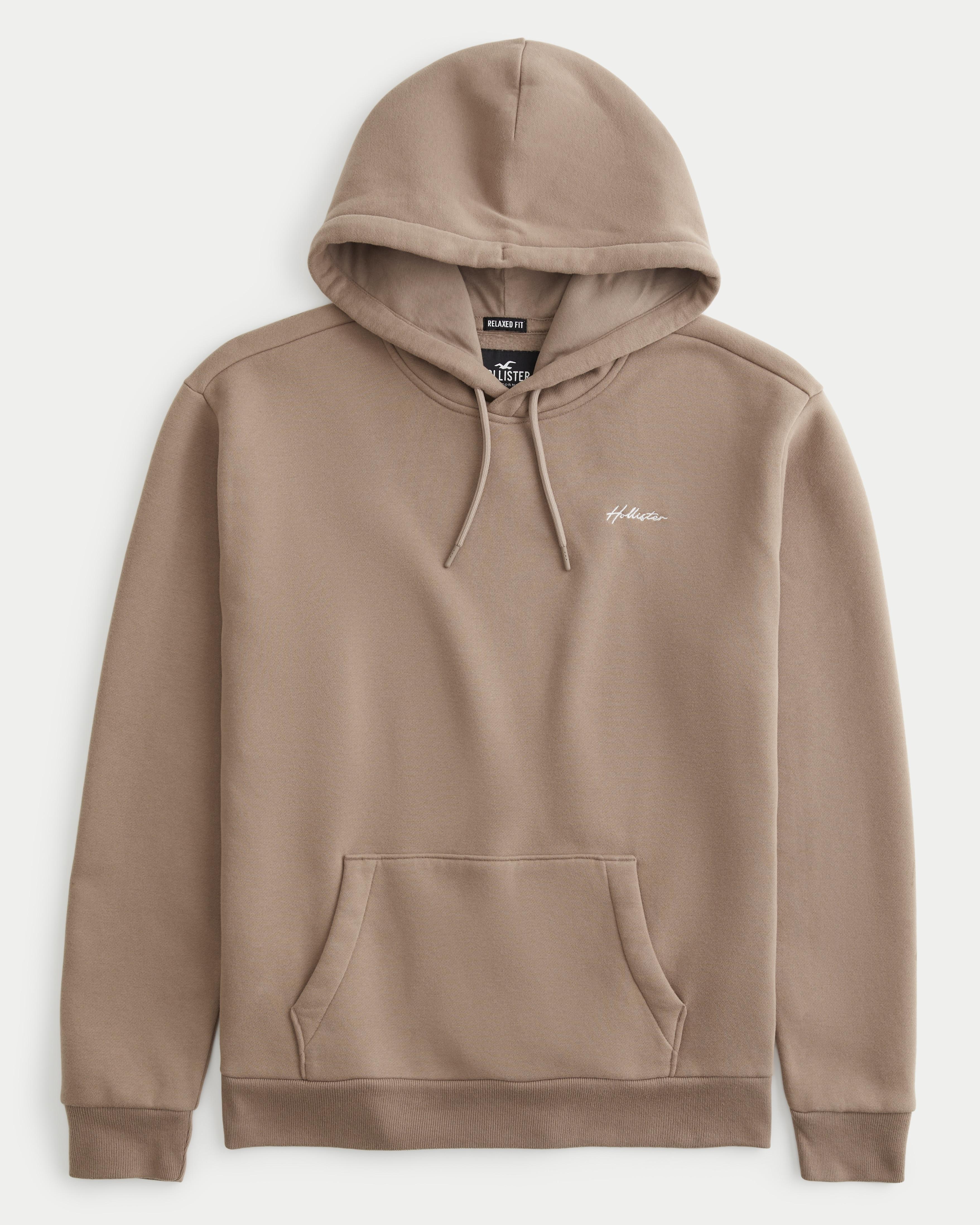 Brown hollister hoodie deals