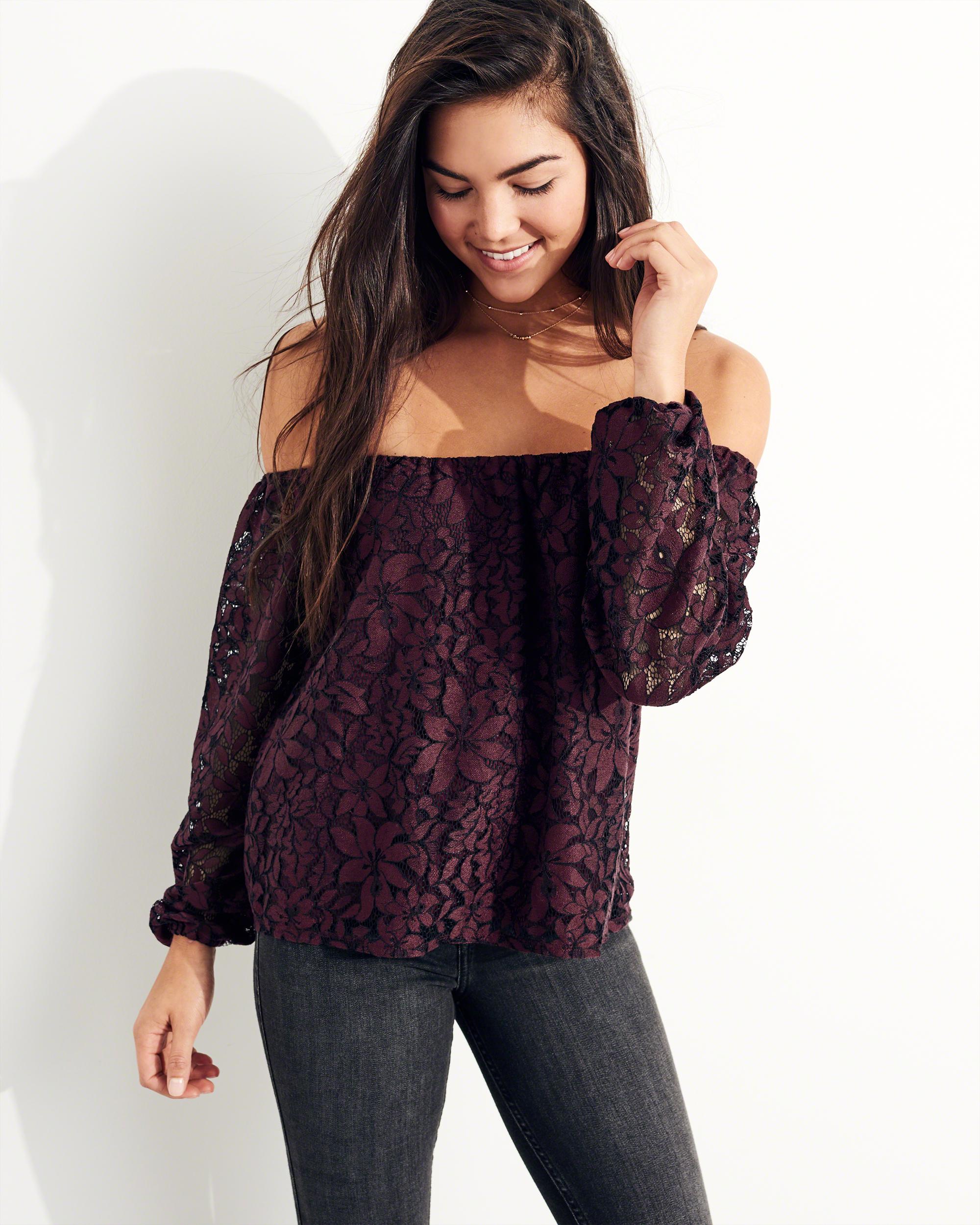 off the shoulder tops hollister