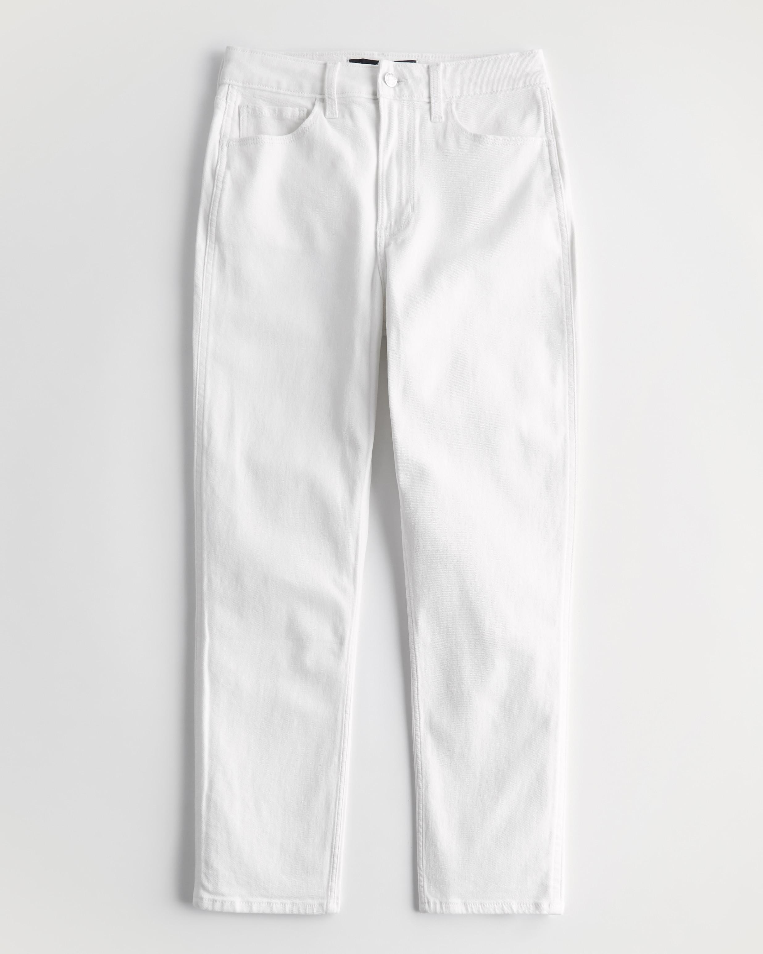 Hollister Ultra High-rise White Mom Jeans | Lyst UK