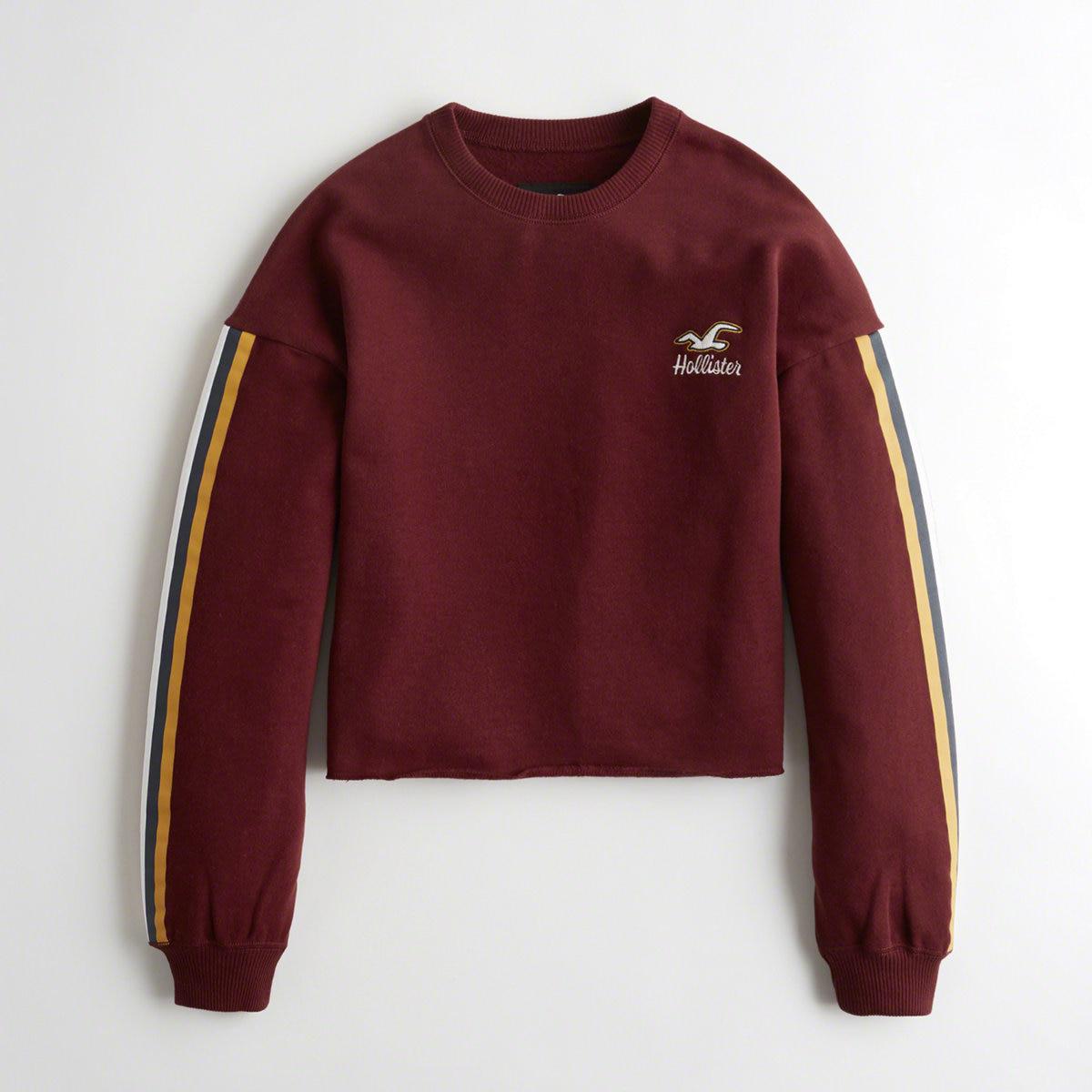 cut off crewneck sweatshirt hollister