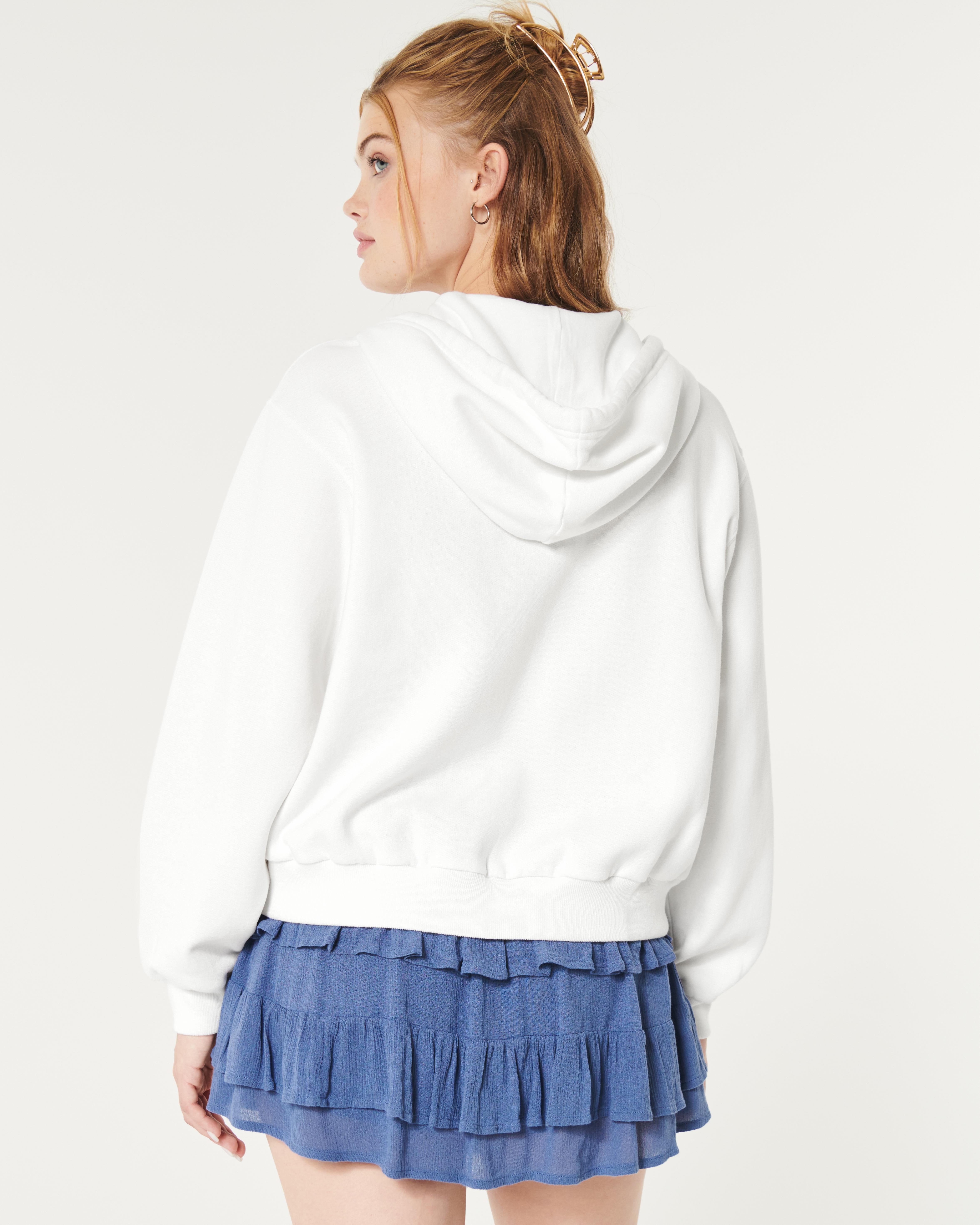 Hollister Easy Malibu California Graphic Zip up Hoodie in White Lyst UK