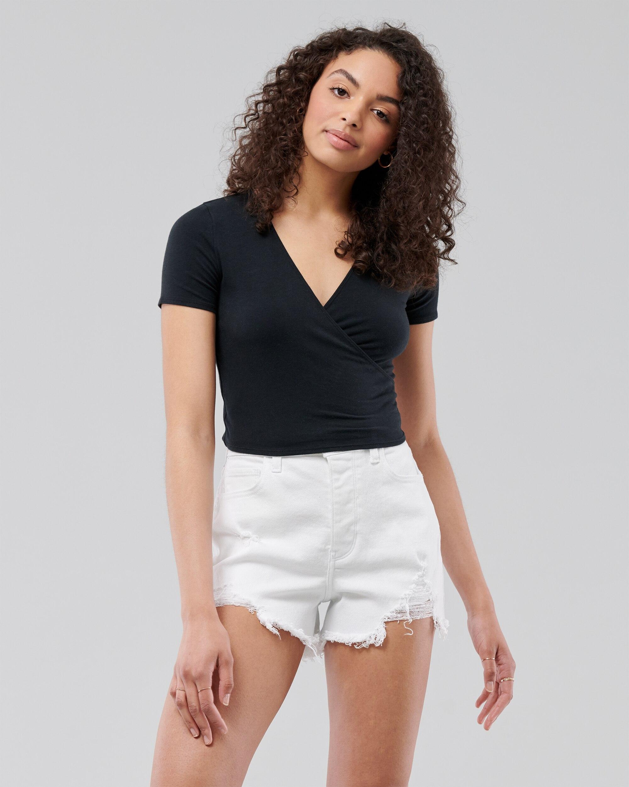 Hollister Must-have Multi-way Wrap Top in Black | Lyst UK