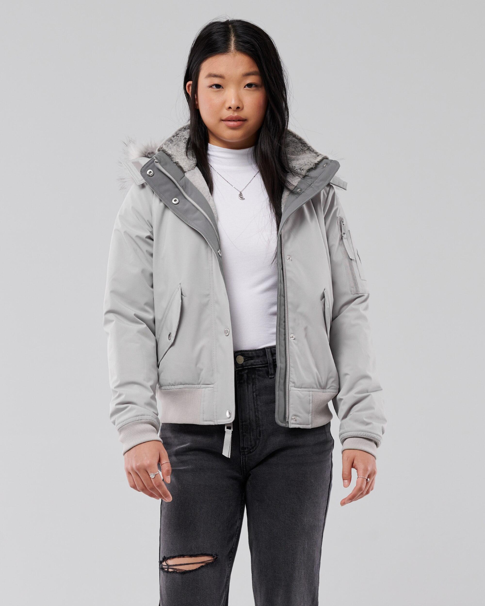 Hollister Allwetter-Bomberjacke in Grau Lyst DE