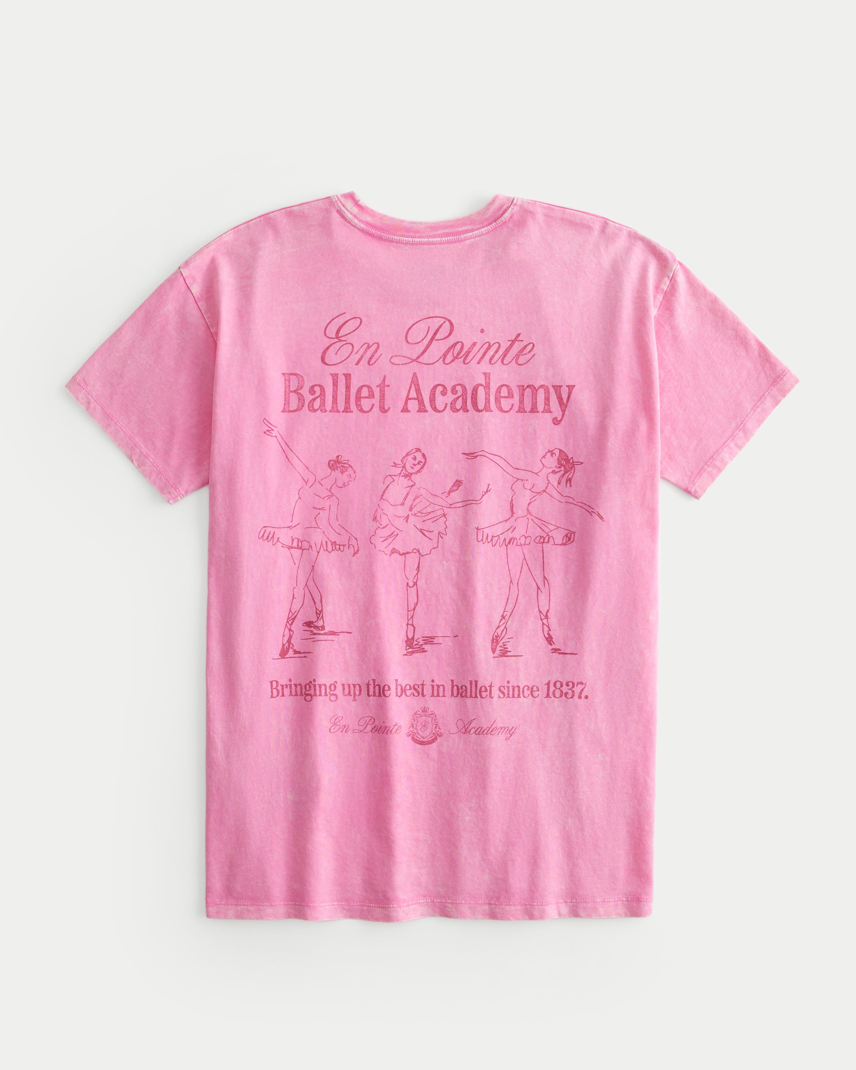 Hollister Oversized Ballet Graphic Tee in Pink Lyst UK