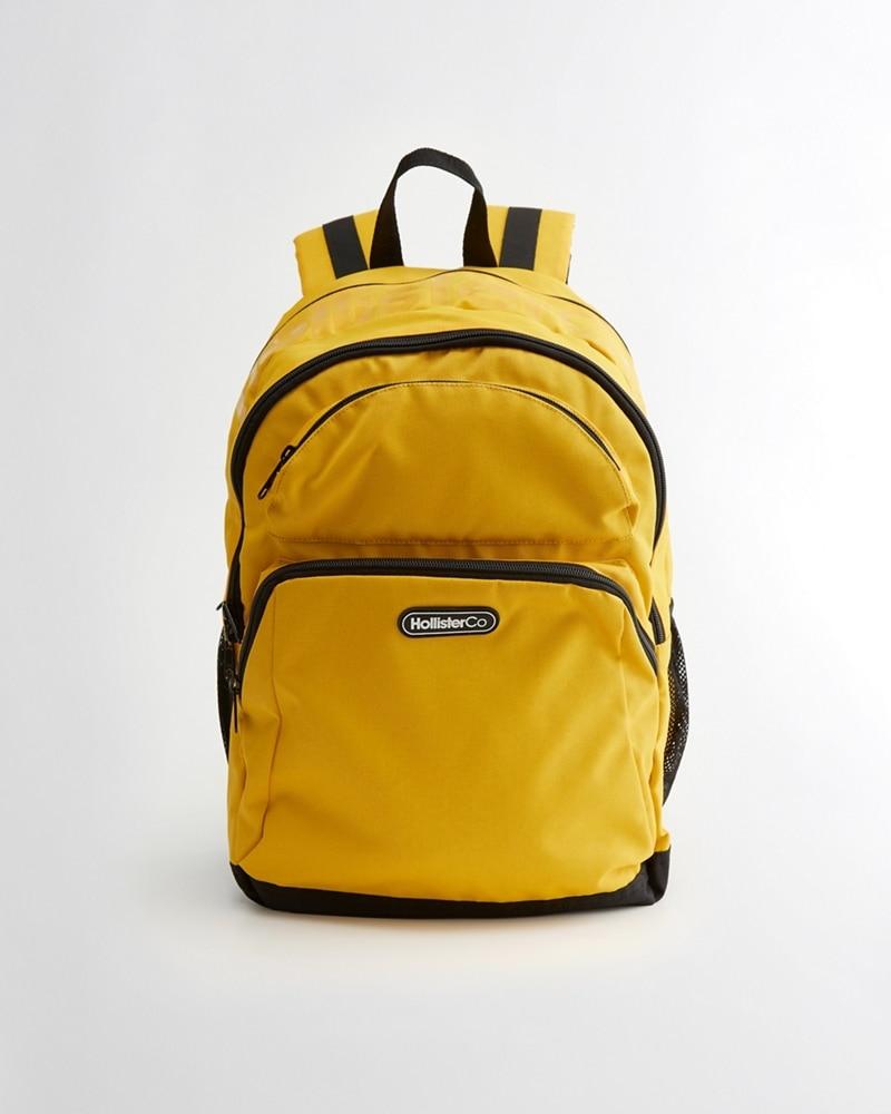 Hollister Logo Backpack in Yellow - Lyst