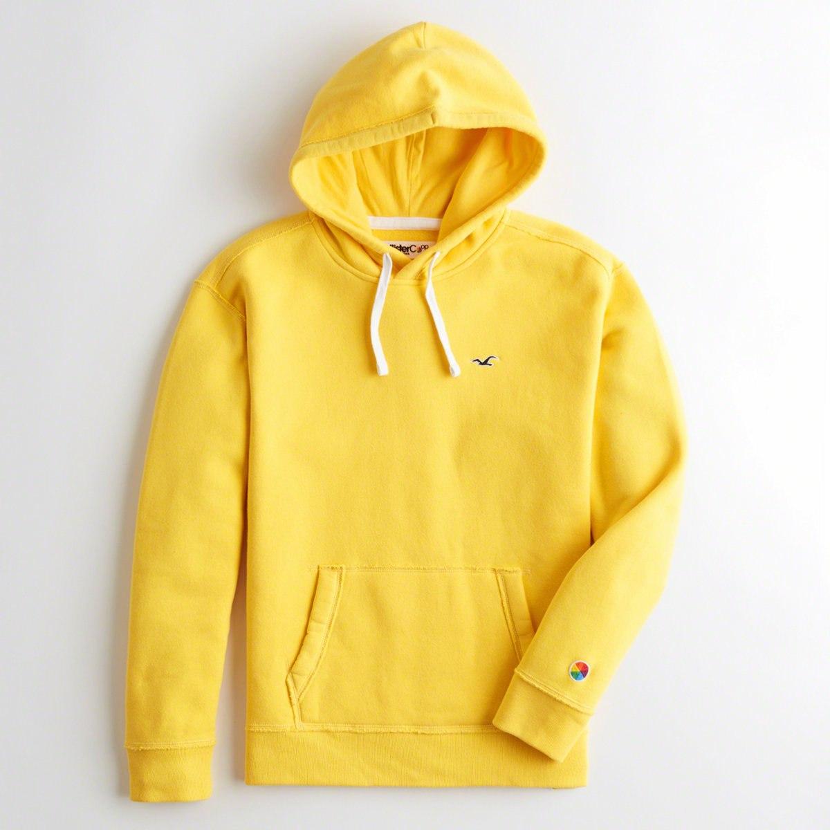Hollister Fleece Guys Pullover Hoodie From Hollister in Yellow for ...