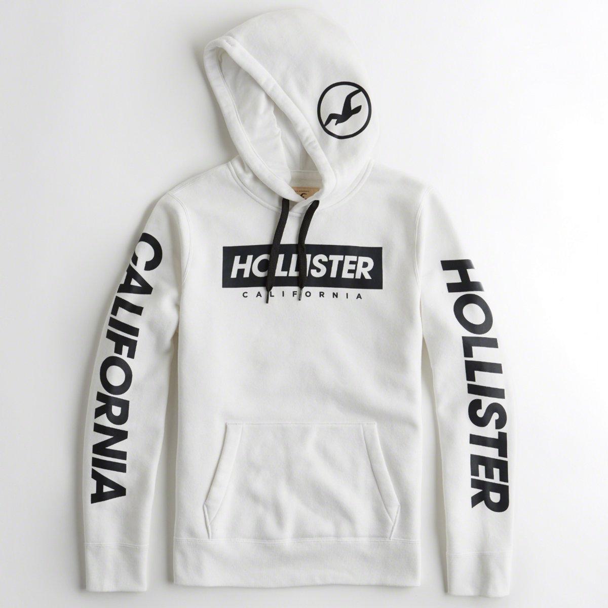 white hollister hoodie