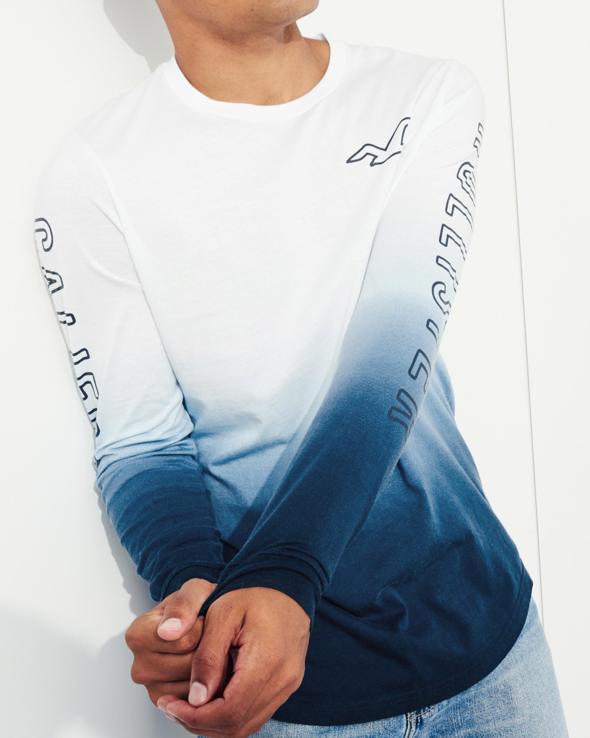 hollister blue ombre shirt