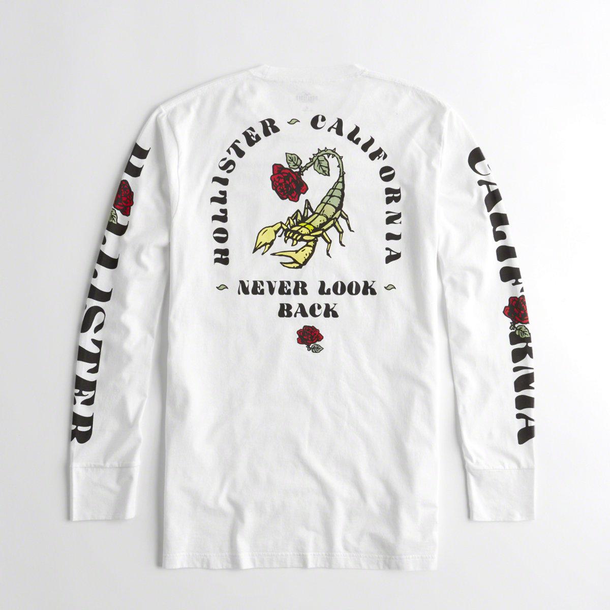 Lyst - Hollister Longline Rose Graphic Tee for Men