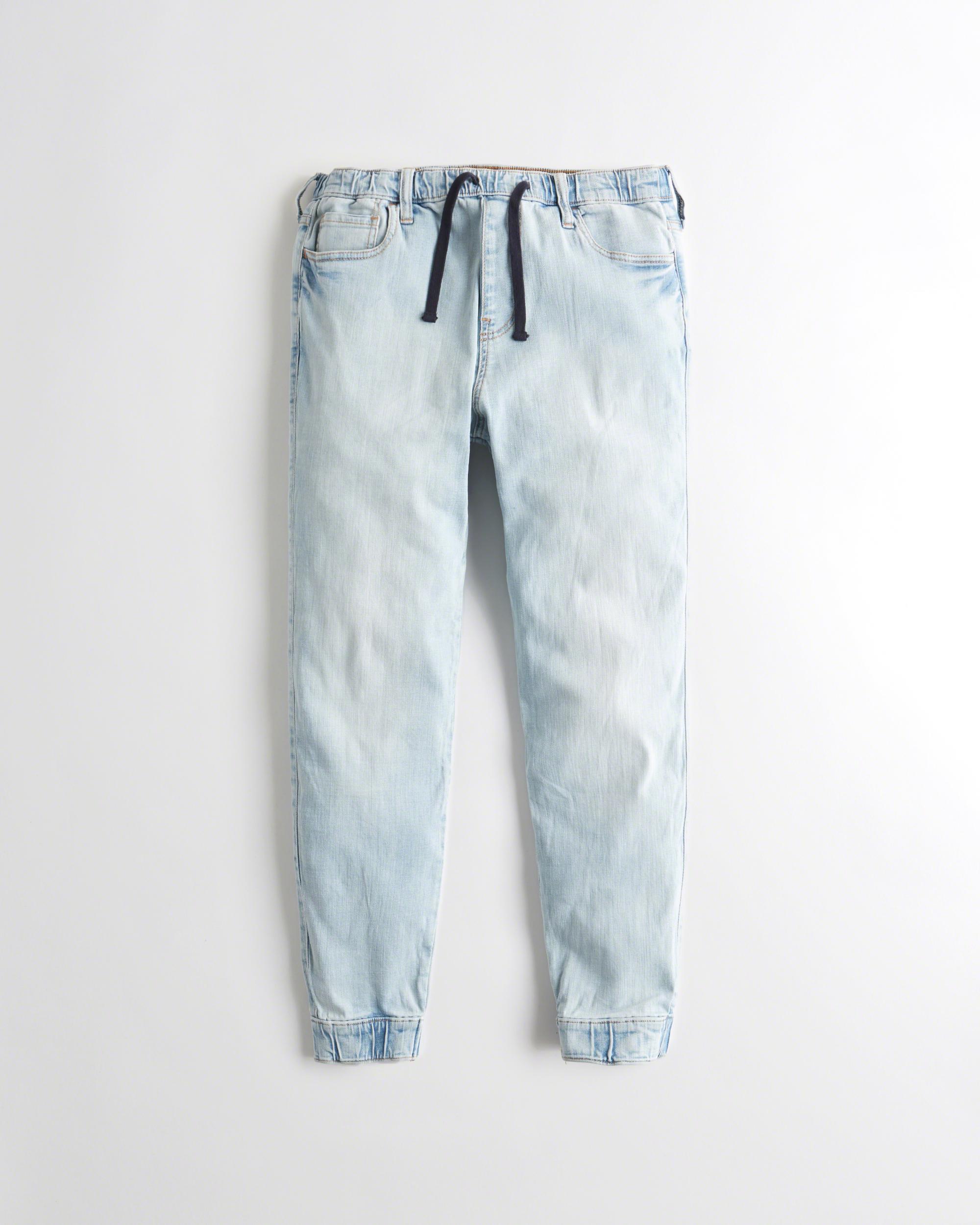 advanced stretch denim jogger pants