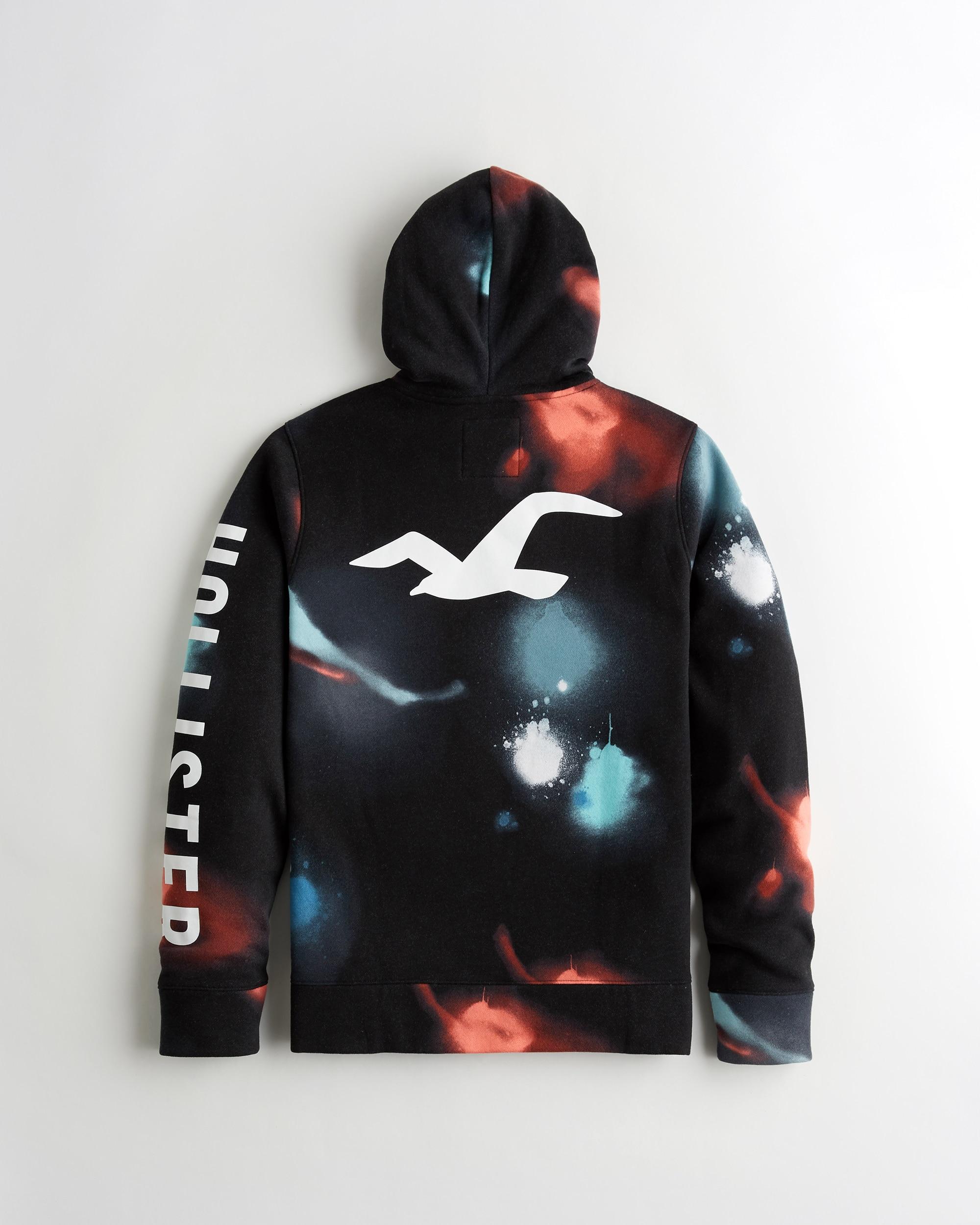 hollister paint splatter hoodie